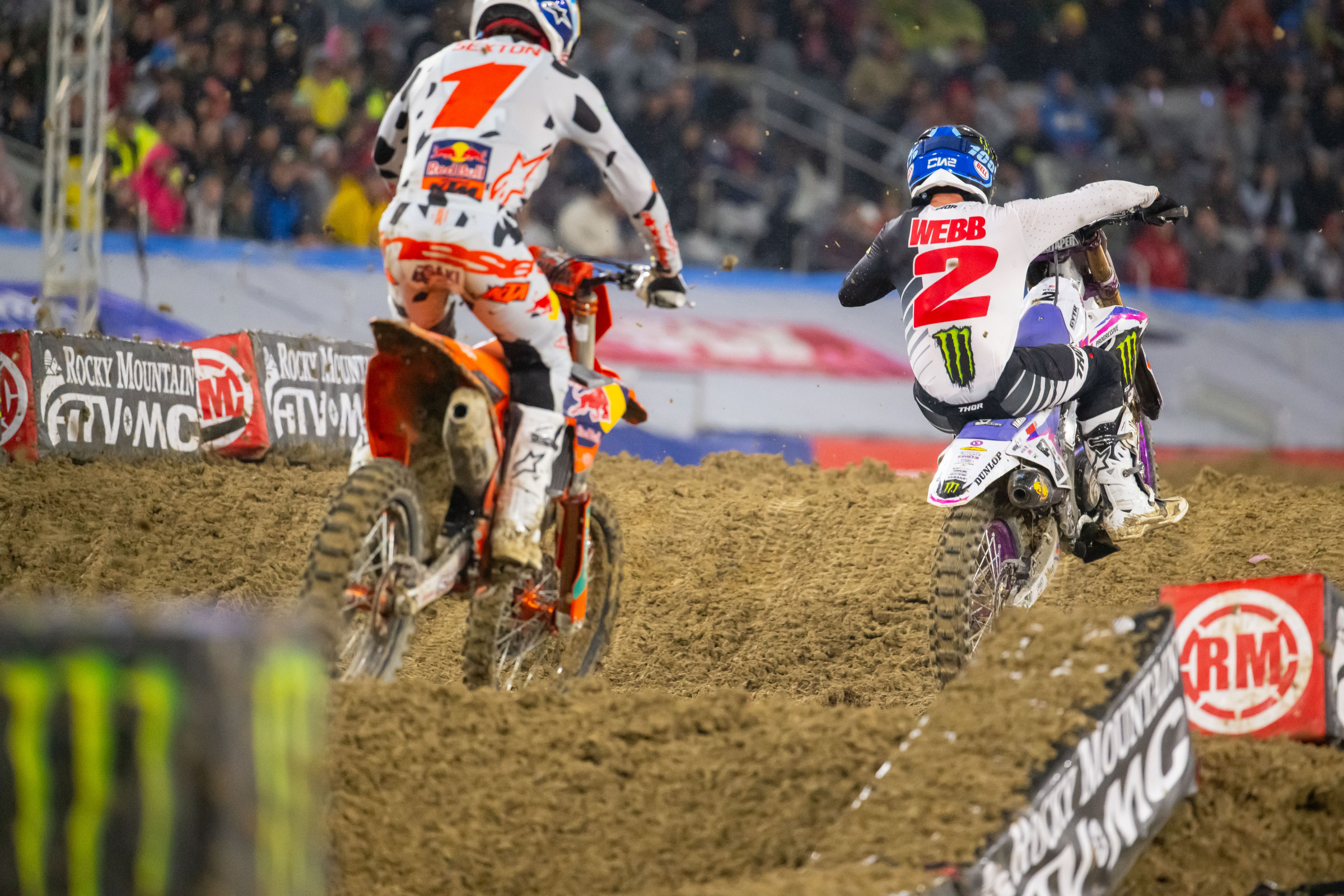 Webb and Sexton had a tense moment in the main event in San Diego.