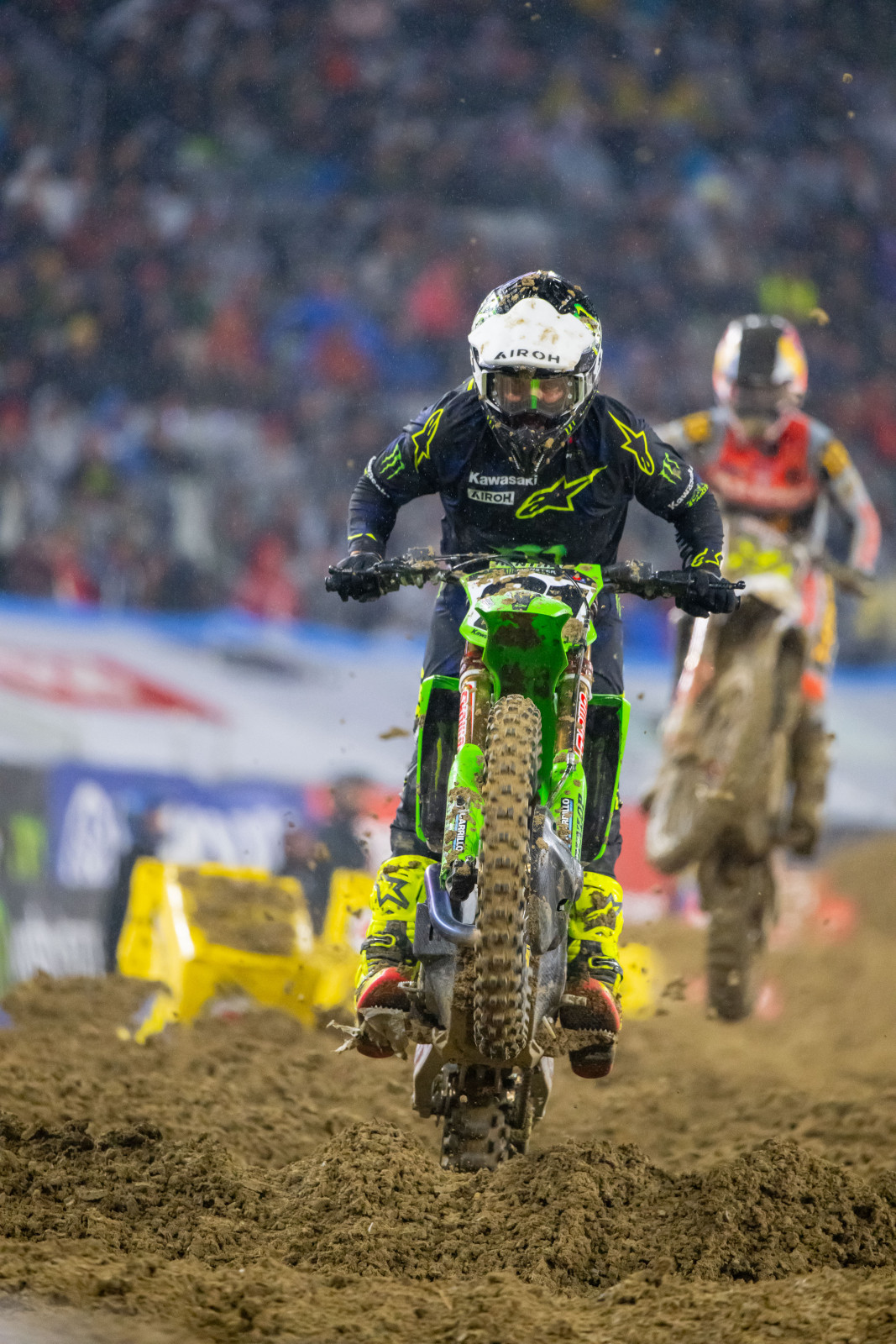 Jason Anderson with Jett Lawrence in tow. 