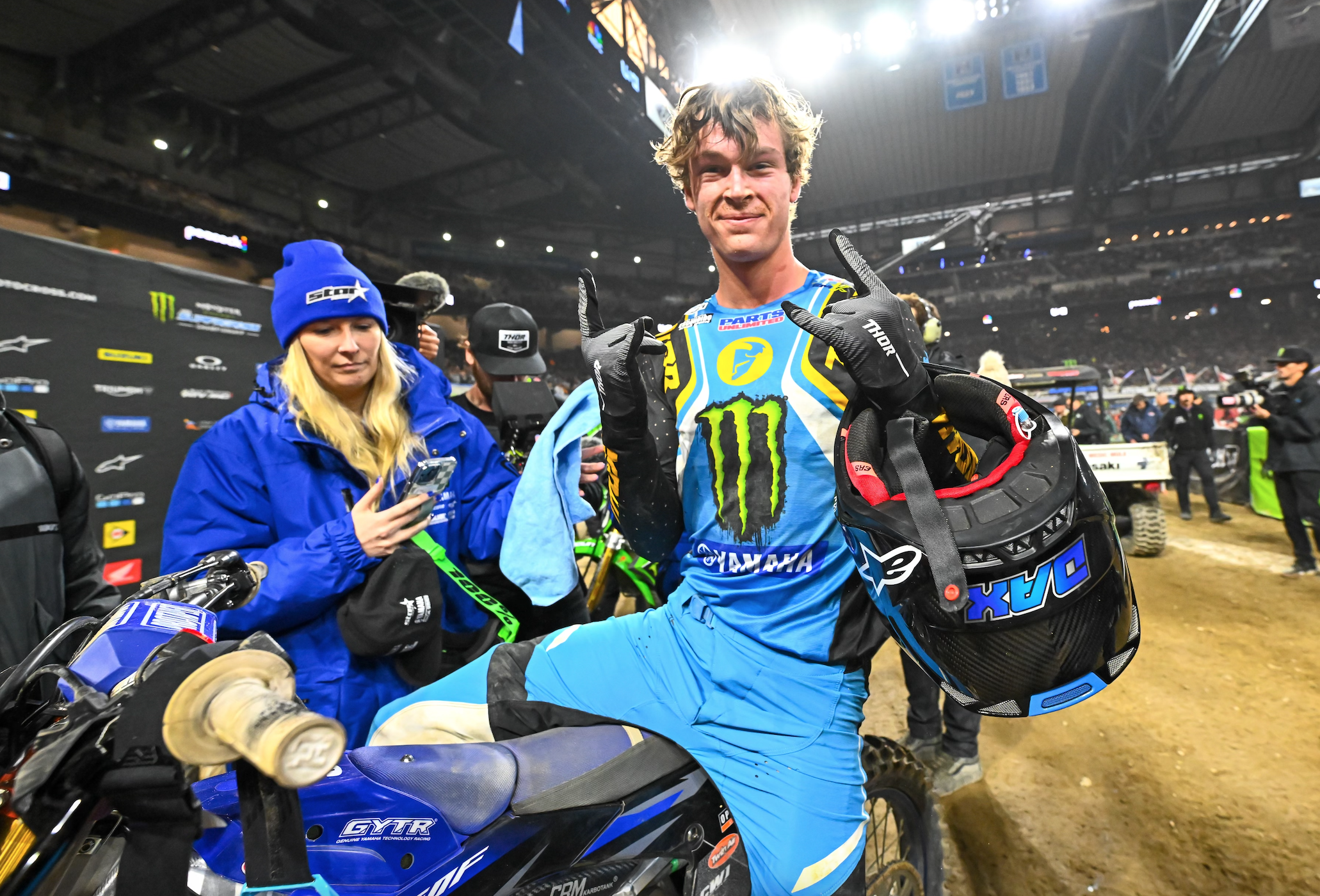 Daxton Bennick podiumed in his first ever AMA Supercross main event.