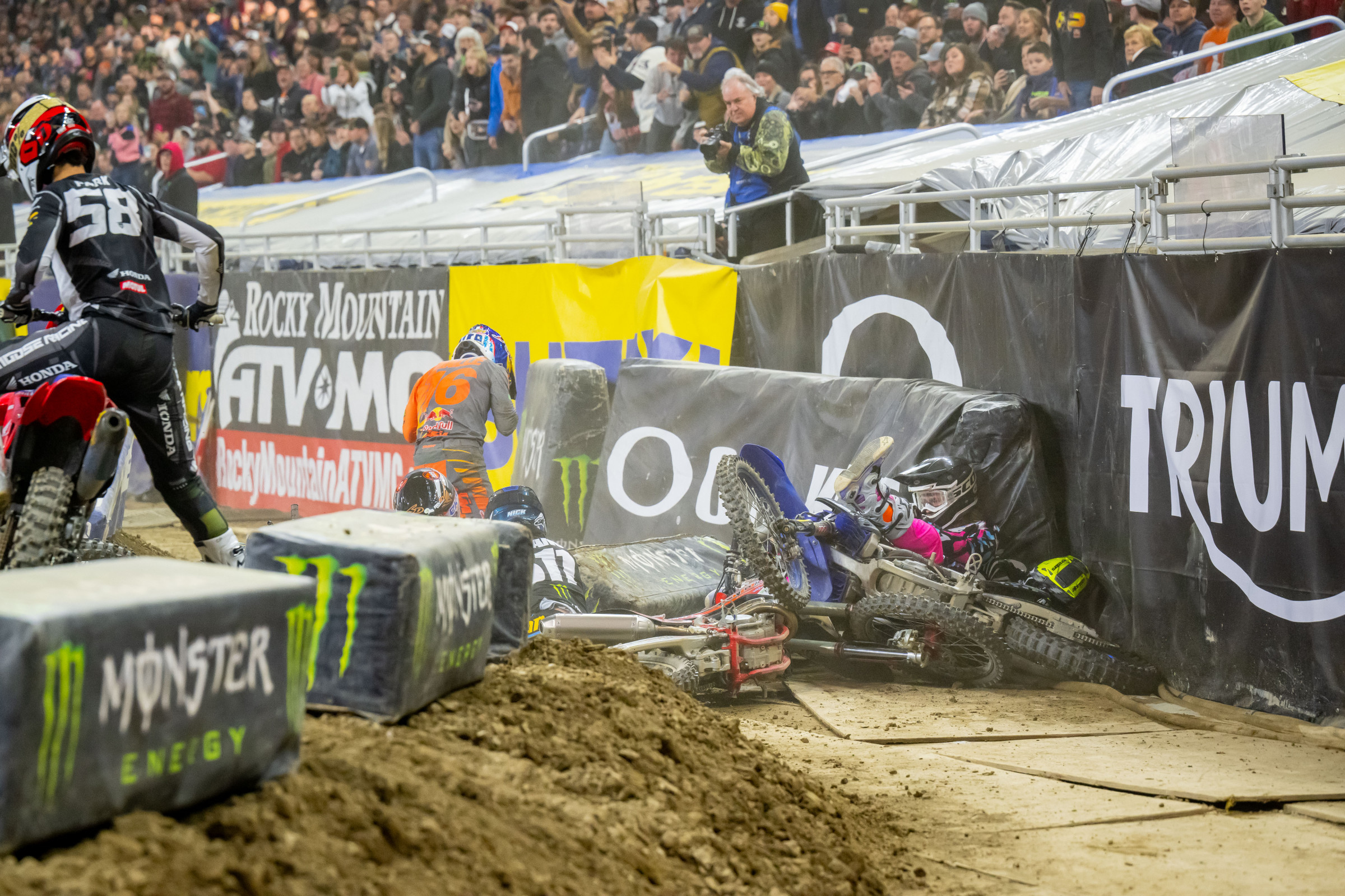 The result of the first-turn momentum pushing wide.