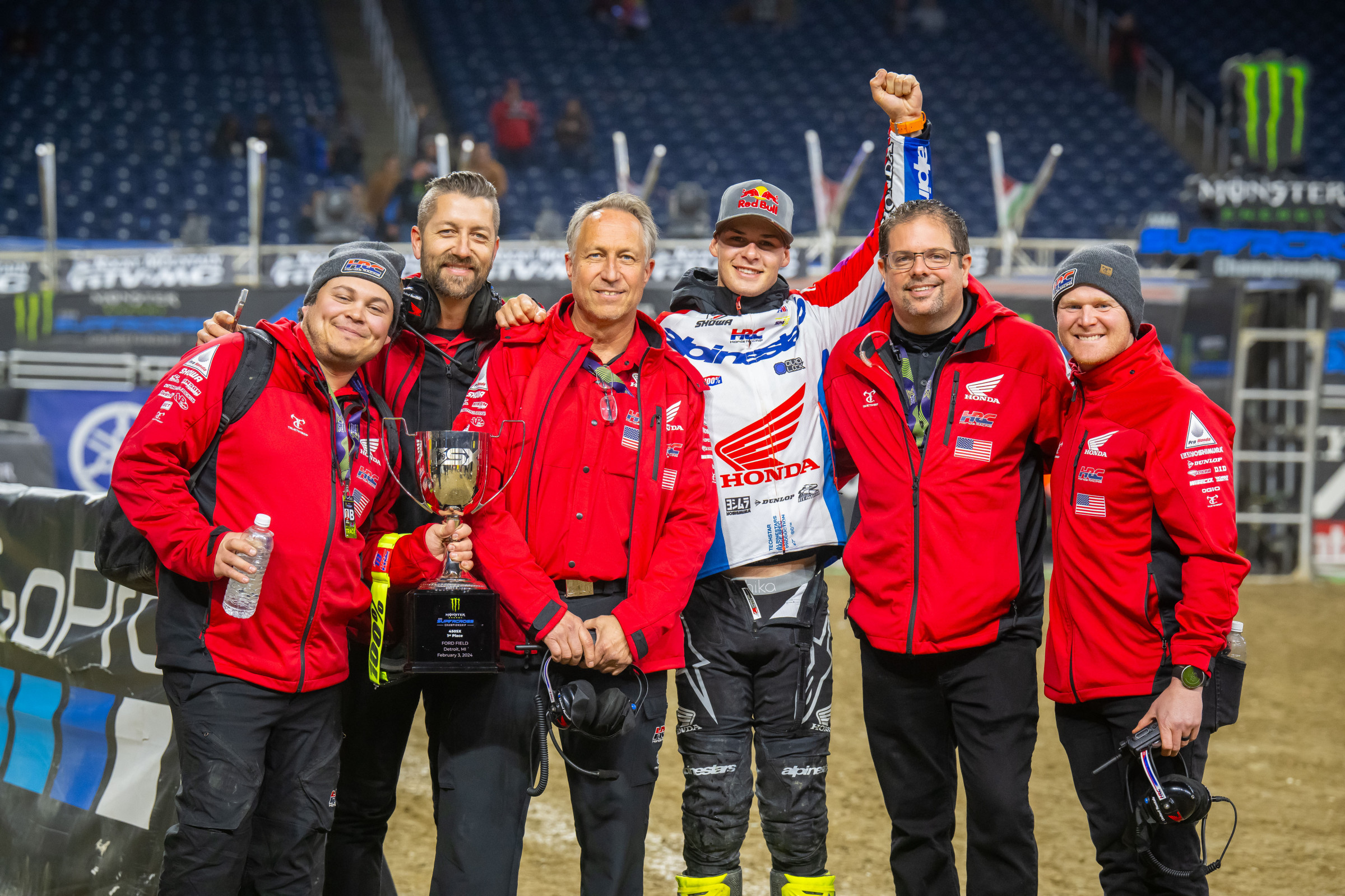 Lawrence and the Honda HRC crew.