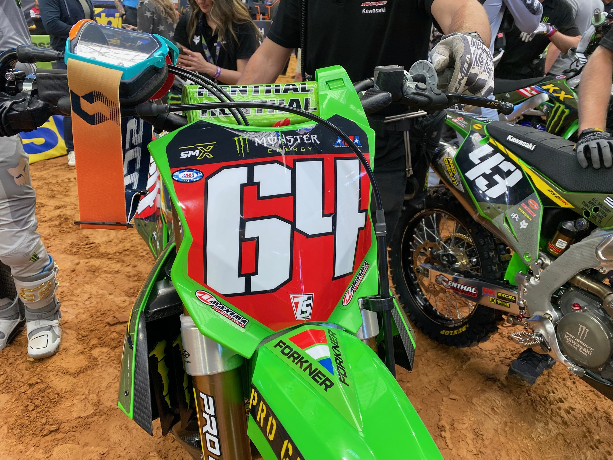 Forkner's championship leading Kawasaki.