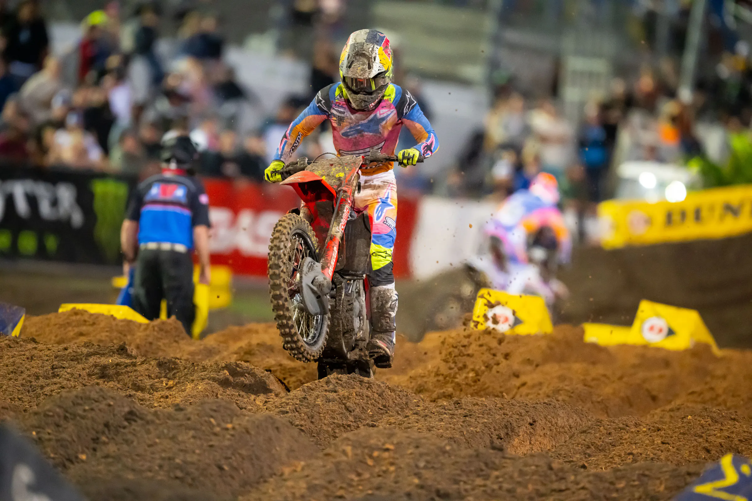 Rain in the days leading up to the race, and in the afternoon, made this Daytona track extra tough. Yet Lawrence handled it with (relatively) few mistakes.