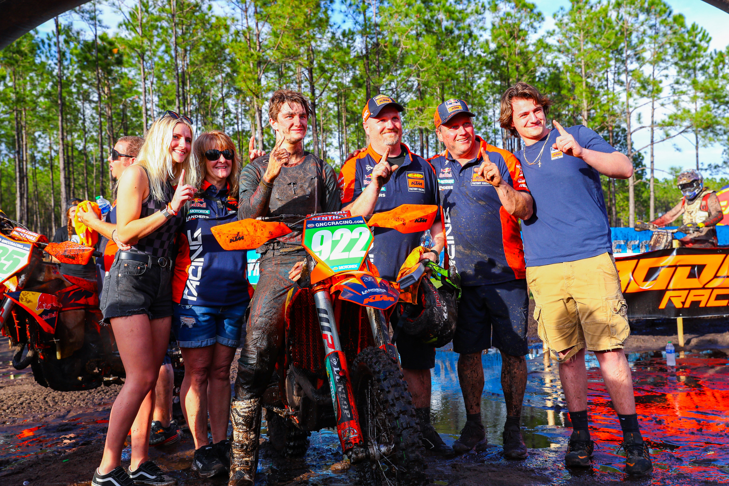 Grant Davis with his crew after his first career XC2 win. He even landed on the overall podium in second place!