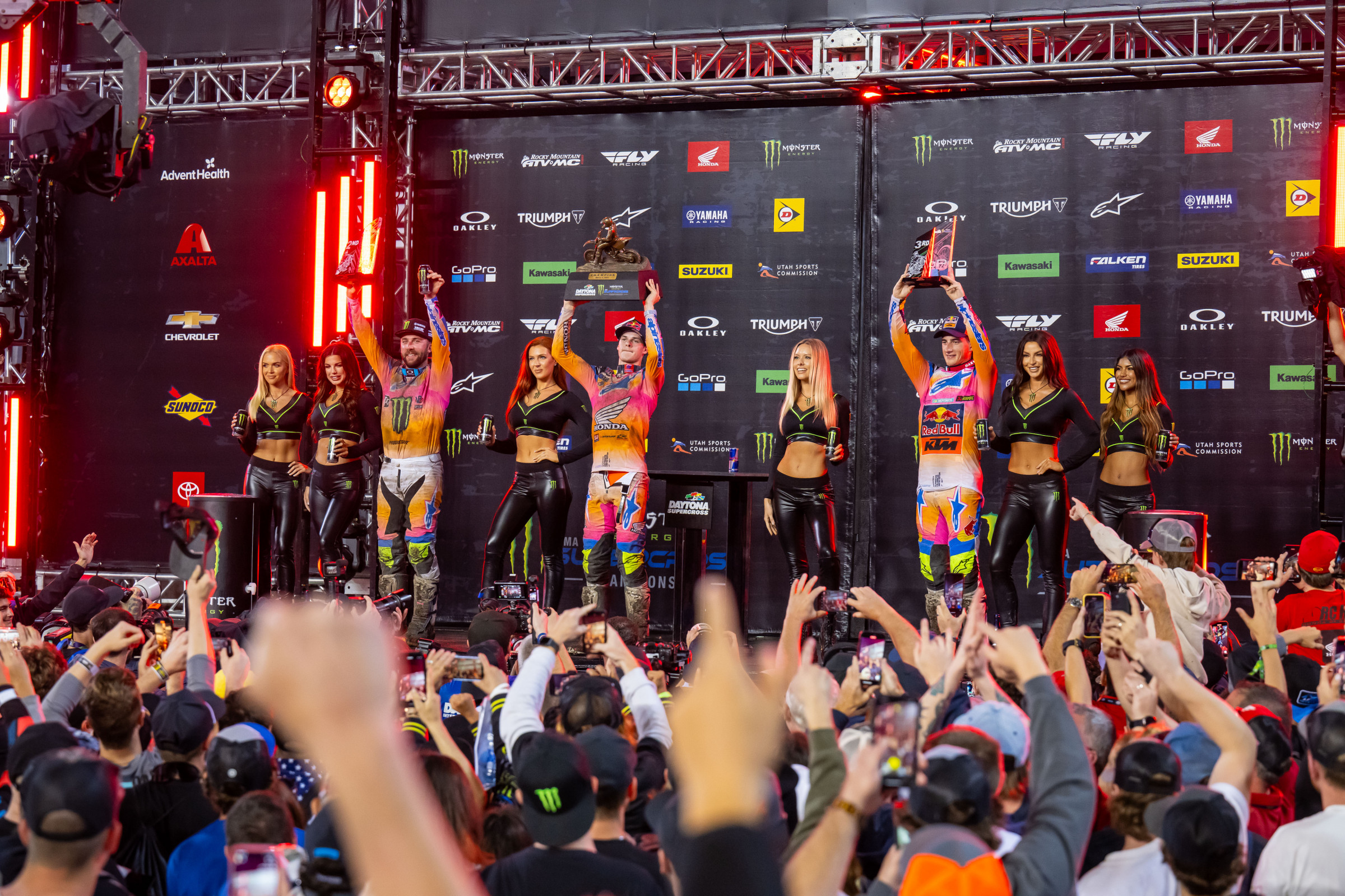 2024 Daytona Supercross 450SX main event podium.
