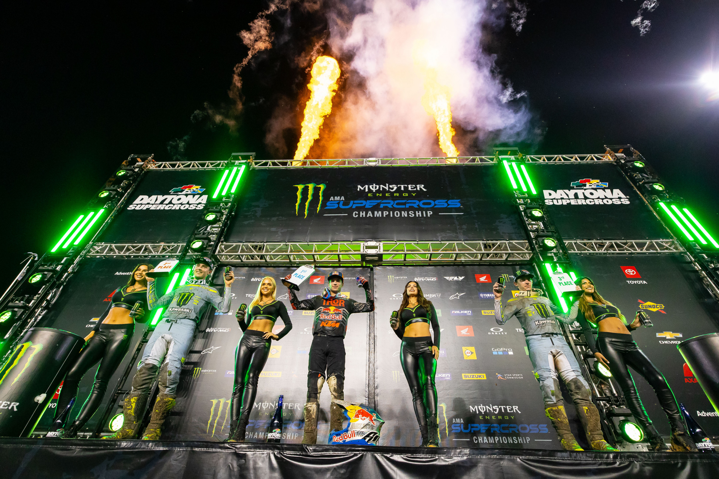 2024 Daytona Supercross 250SX main event podium.
