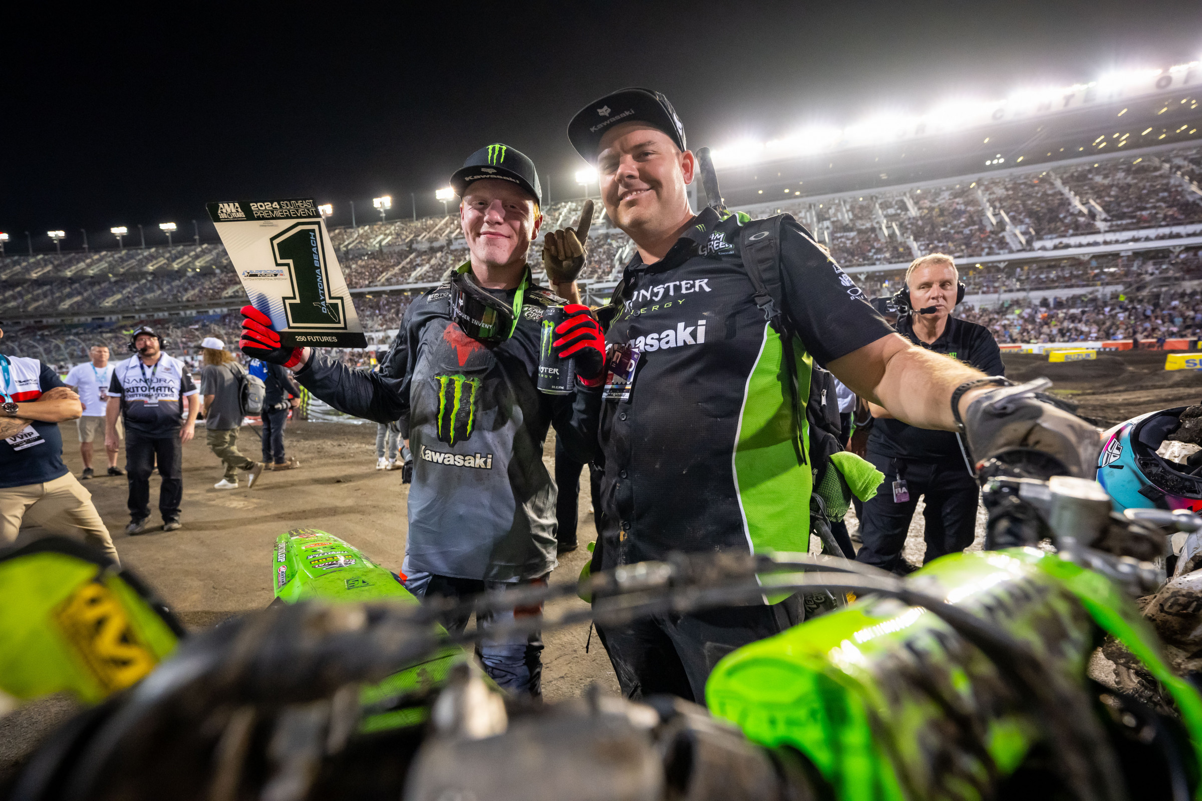 Drew Adams (Kawasaki) won the Supercross Futures main event.