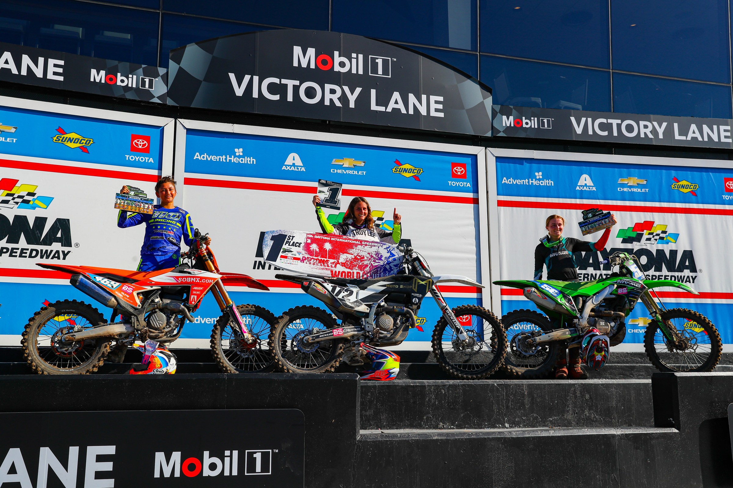 The WMX main event podium at RCSX.