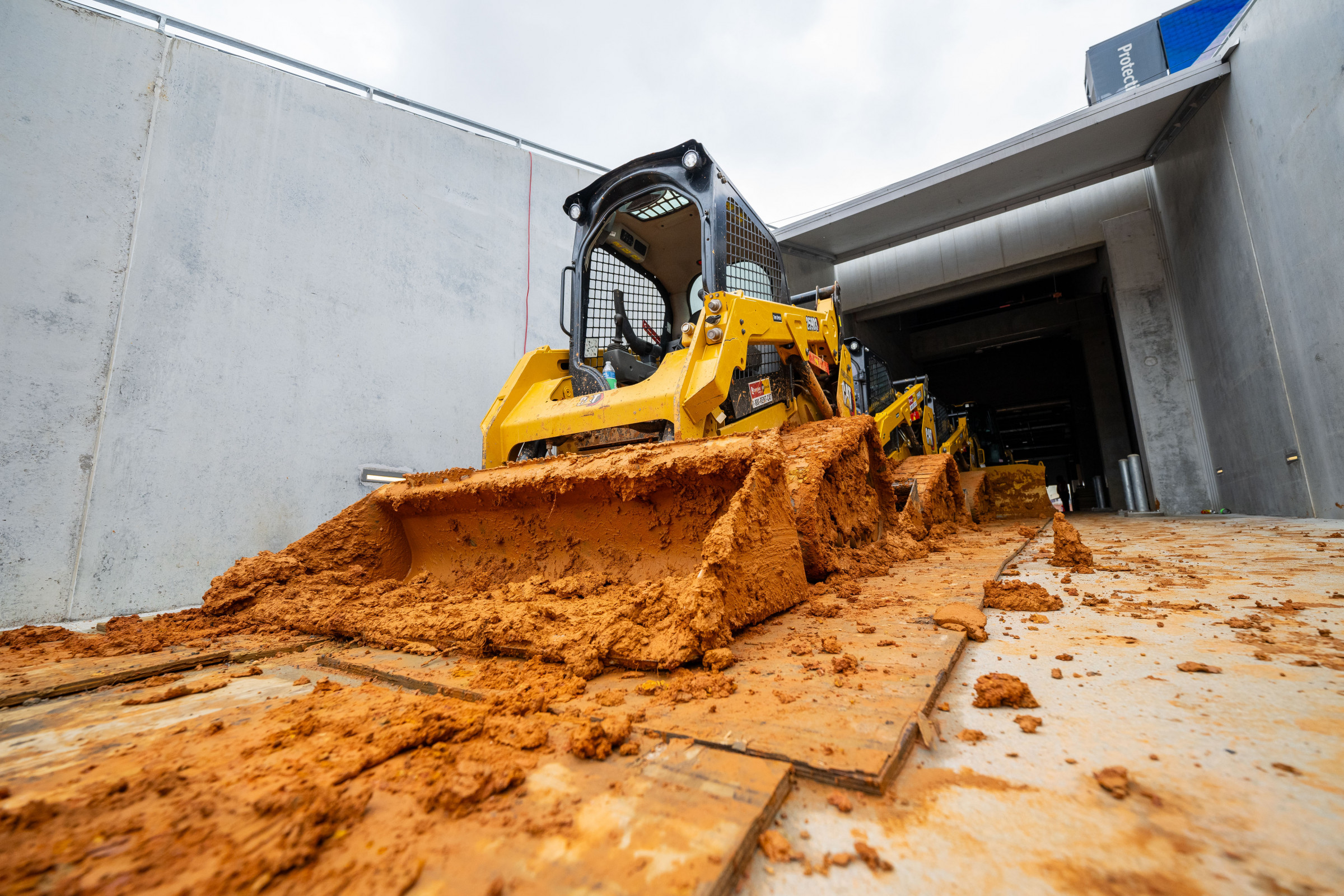 It took a lot of work to get the track in shape this morning after rain fell all day on Friday.