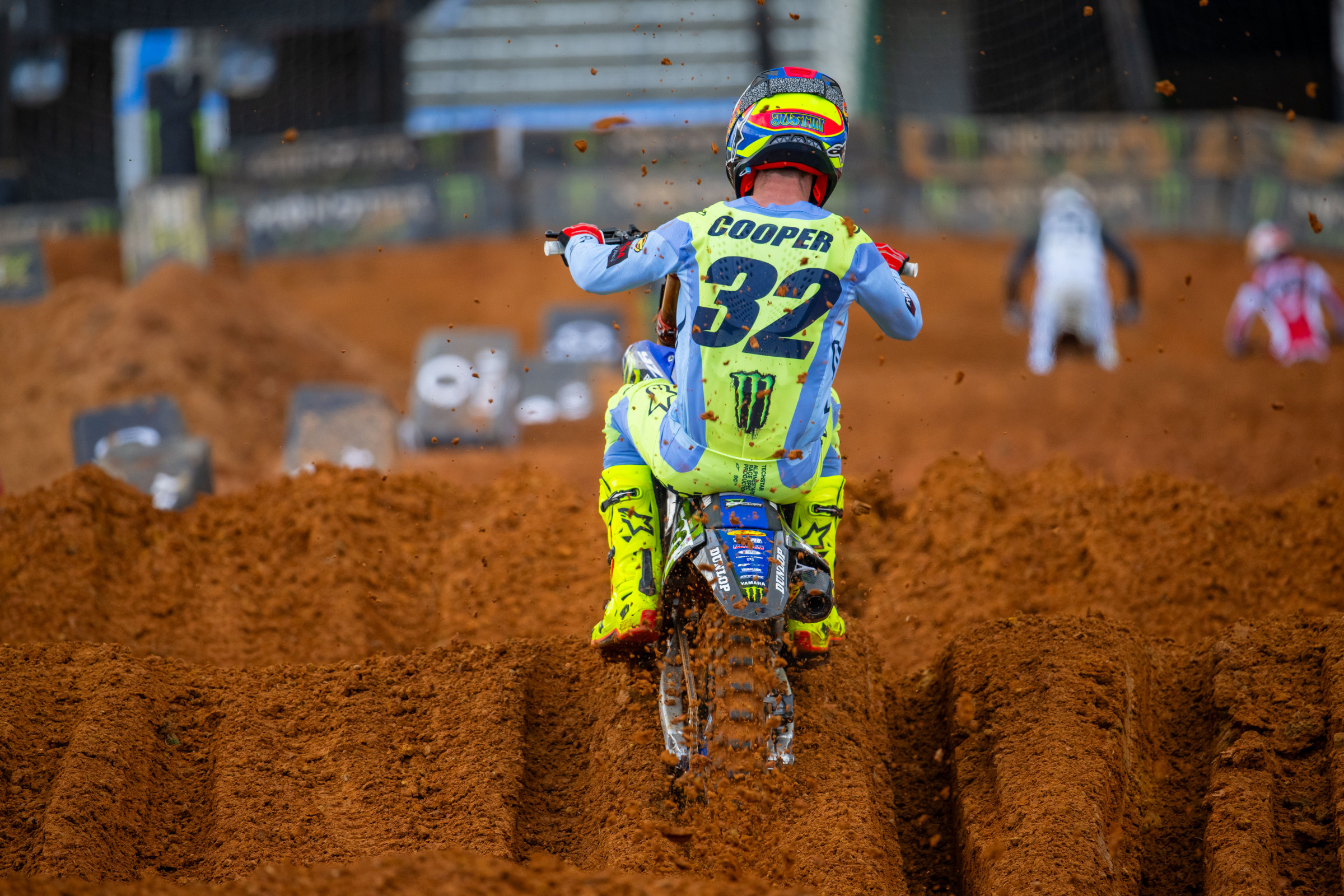 The track isn't as bad as it could have been, but the ruts will still present some challenges tonight.