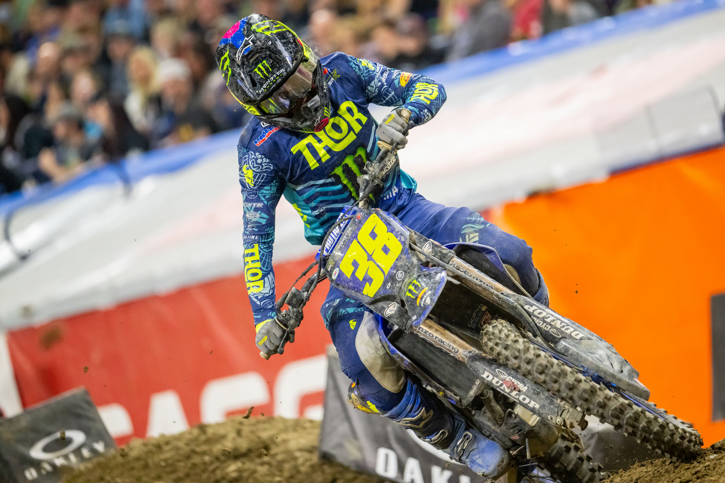 Haiden Deegan claimed a race win in one of the three races on the night, but finished third overall.