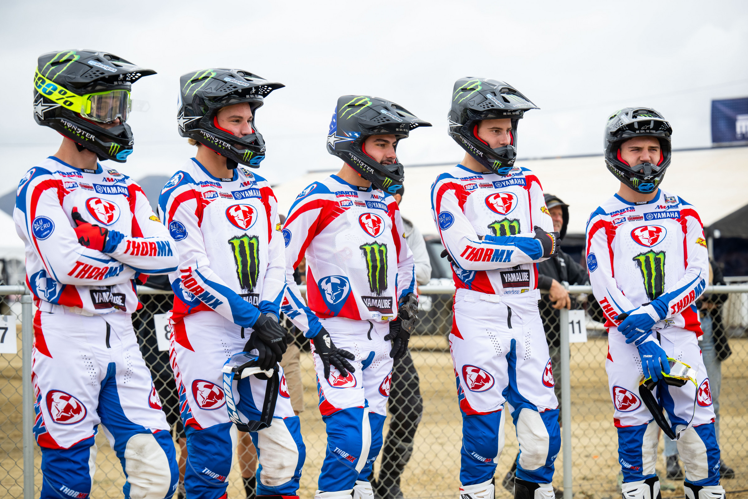 The 2022 Star Yamaha team looked like a basketball team's starting five ready for jump ball...