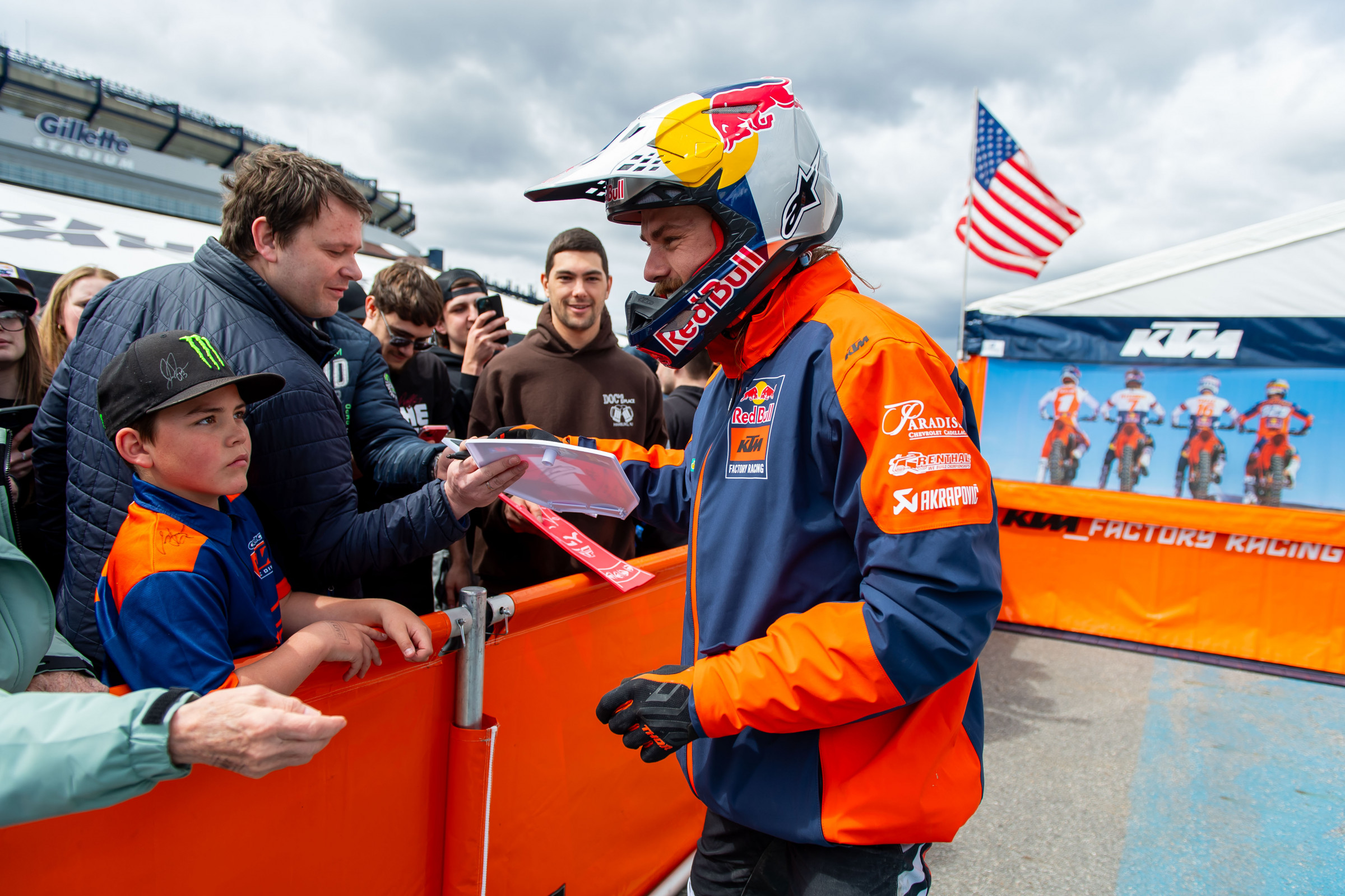 Plessinger signing autographs in Foxborough.