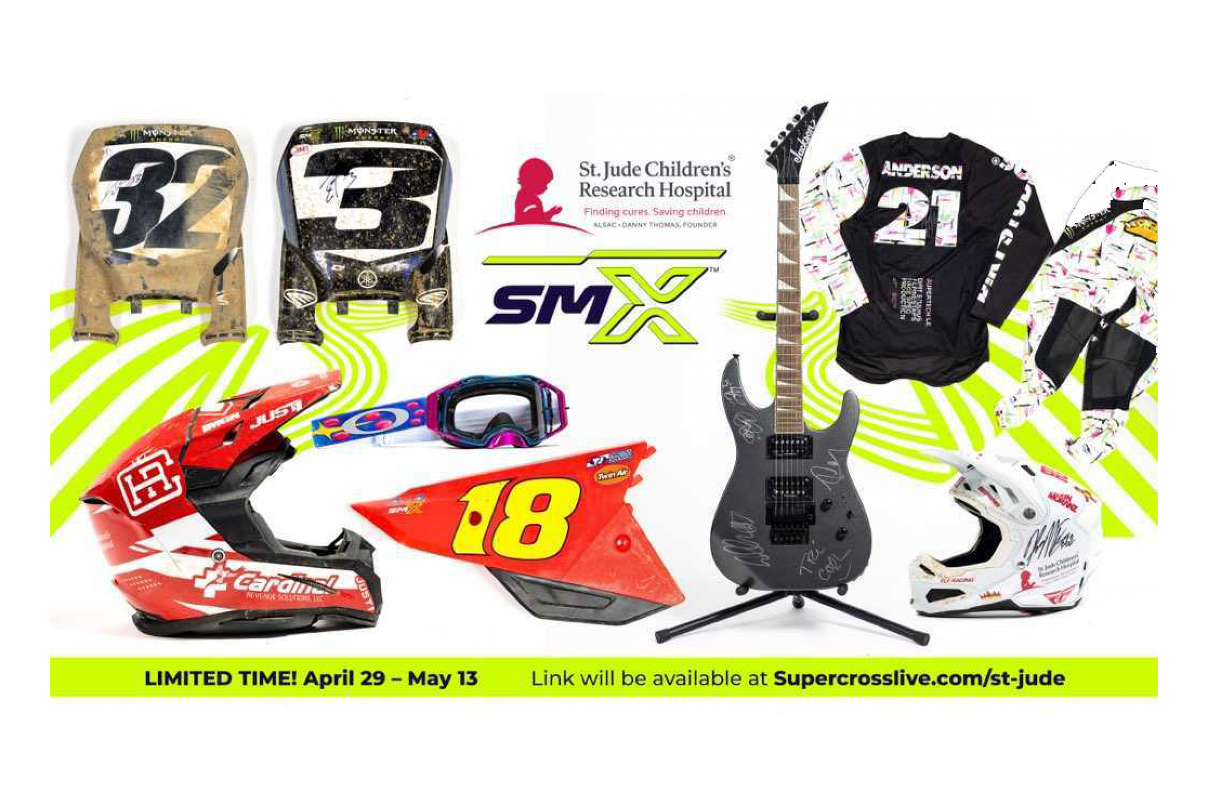 Supercross St. Jude Online Auction Closes Tonight at 9 P.M. Eastern/6 p.m. Pacific