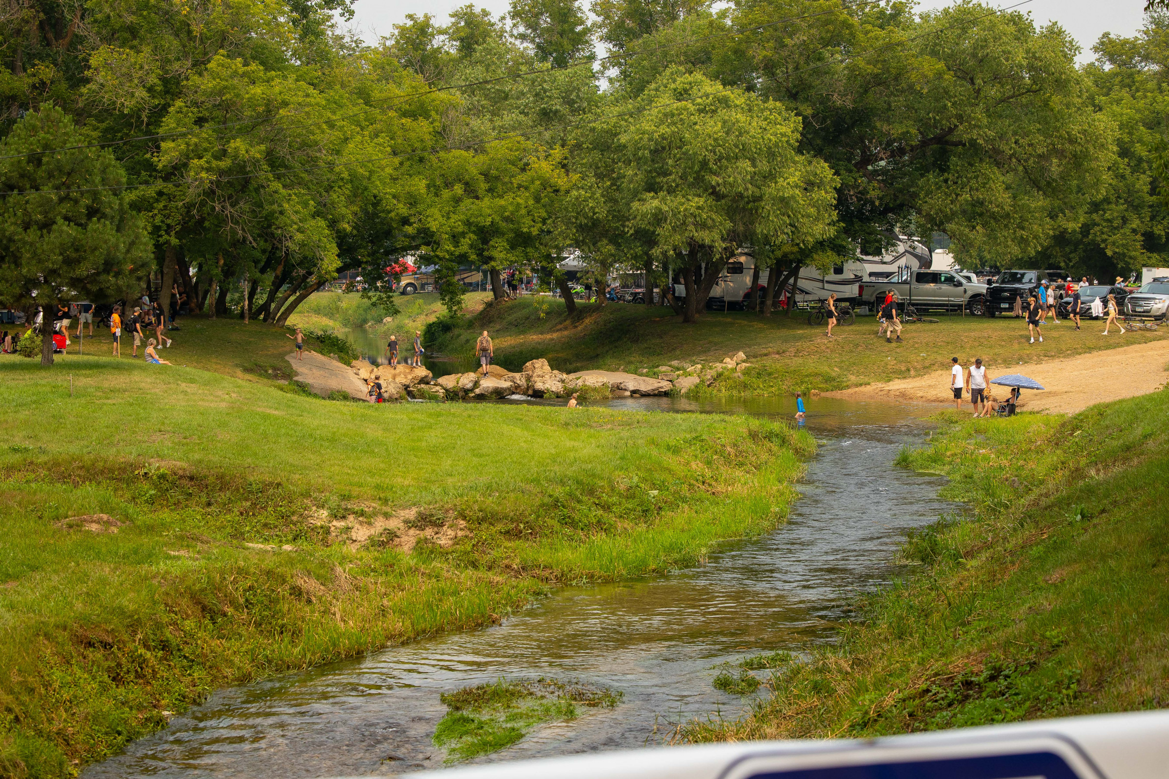When the temps rise, you will find many fans cooling off in Spring Creek. 