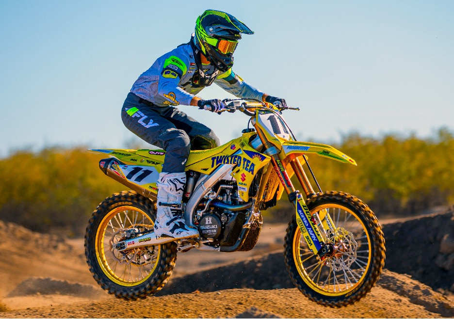 Crowd favorite Kyle Chisholm (11) races, tests, and helps develop H.E.P. Motorsports’ Suzuki RM-Z450s.