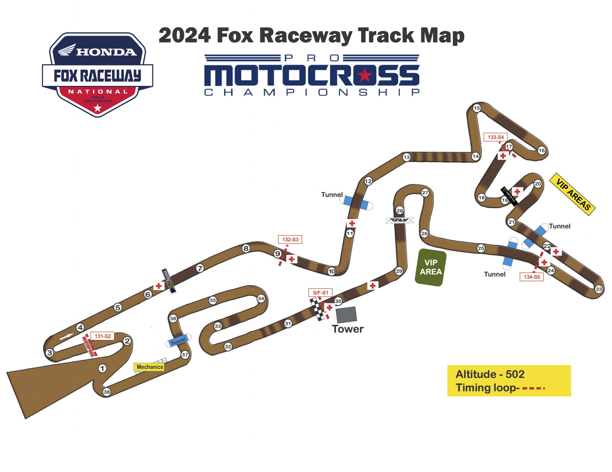 The 2024 Fox Raceway National layout.