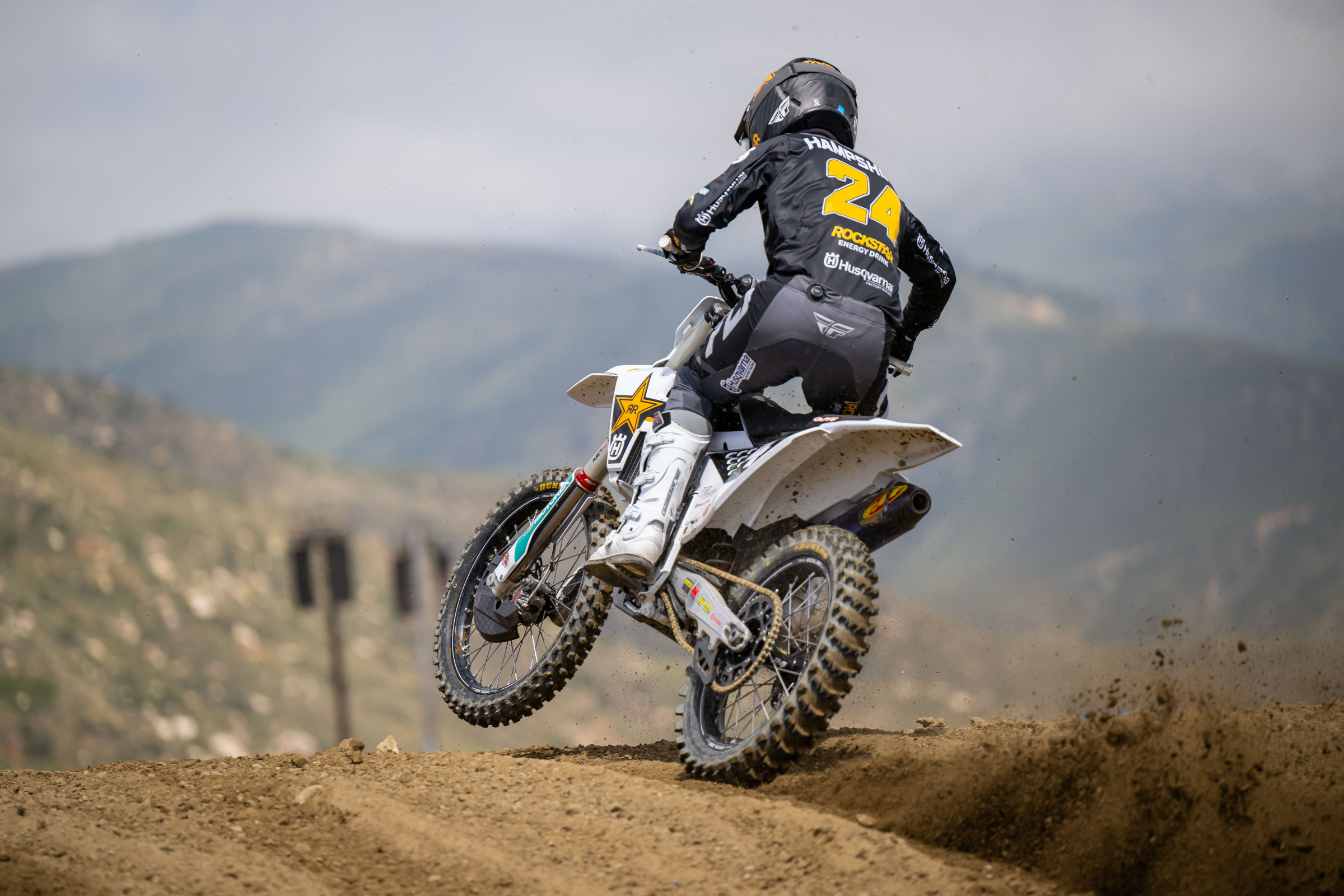 RJ Hampshire before his crash yesterday.