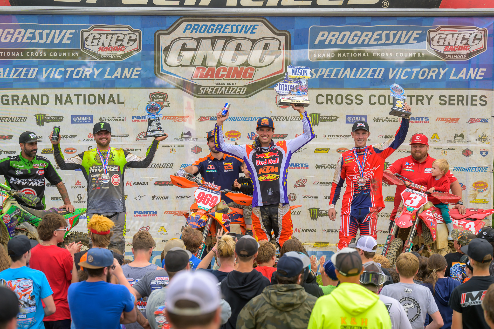 Johnny Girroir, Steward Baylor Jr. and Jordan Ashburn on the XC1 podium.