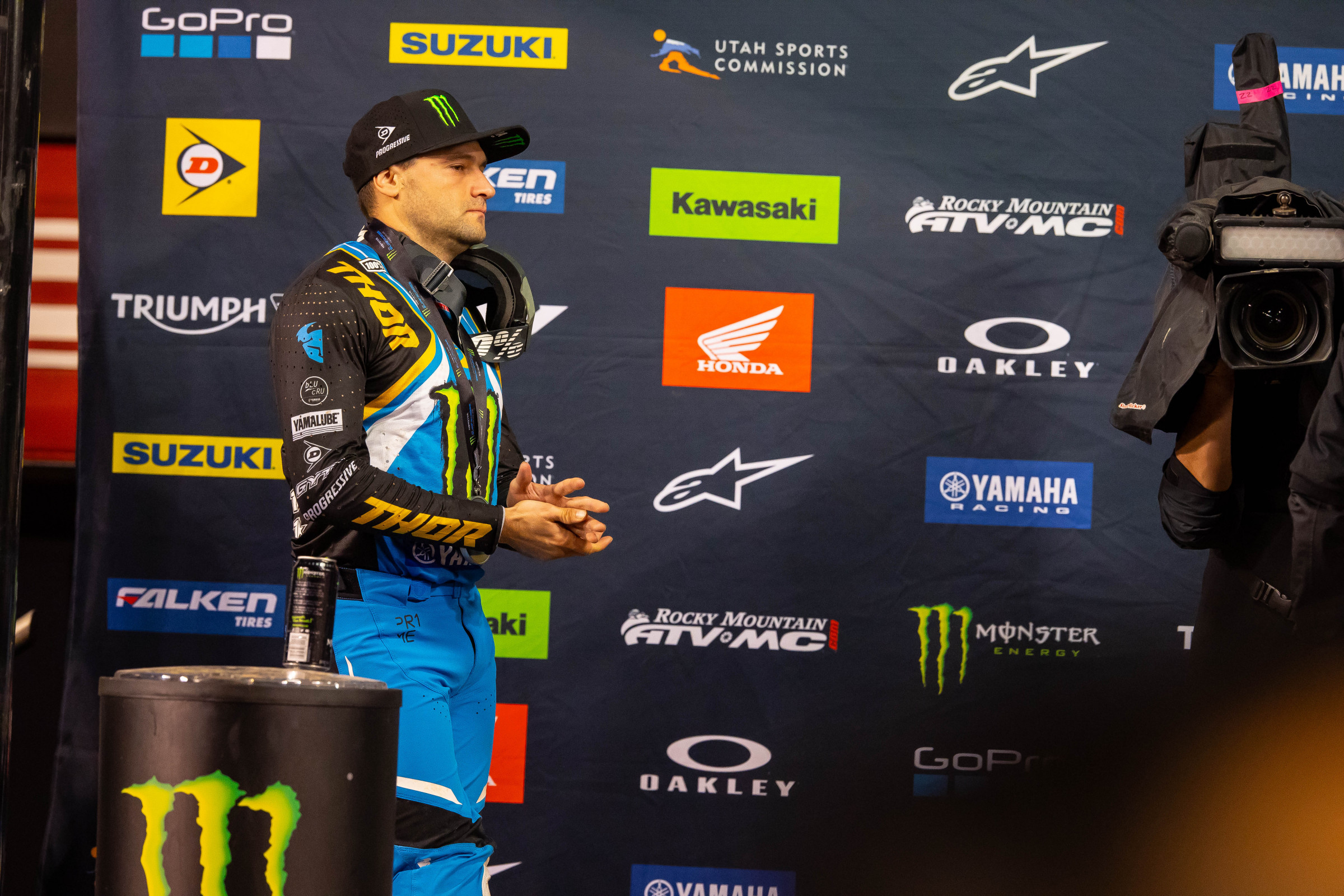 Webb after a hard-earned Salt Lake City podium.