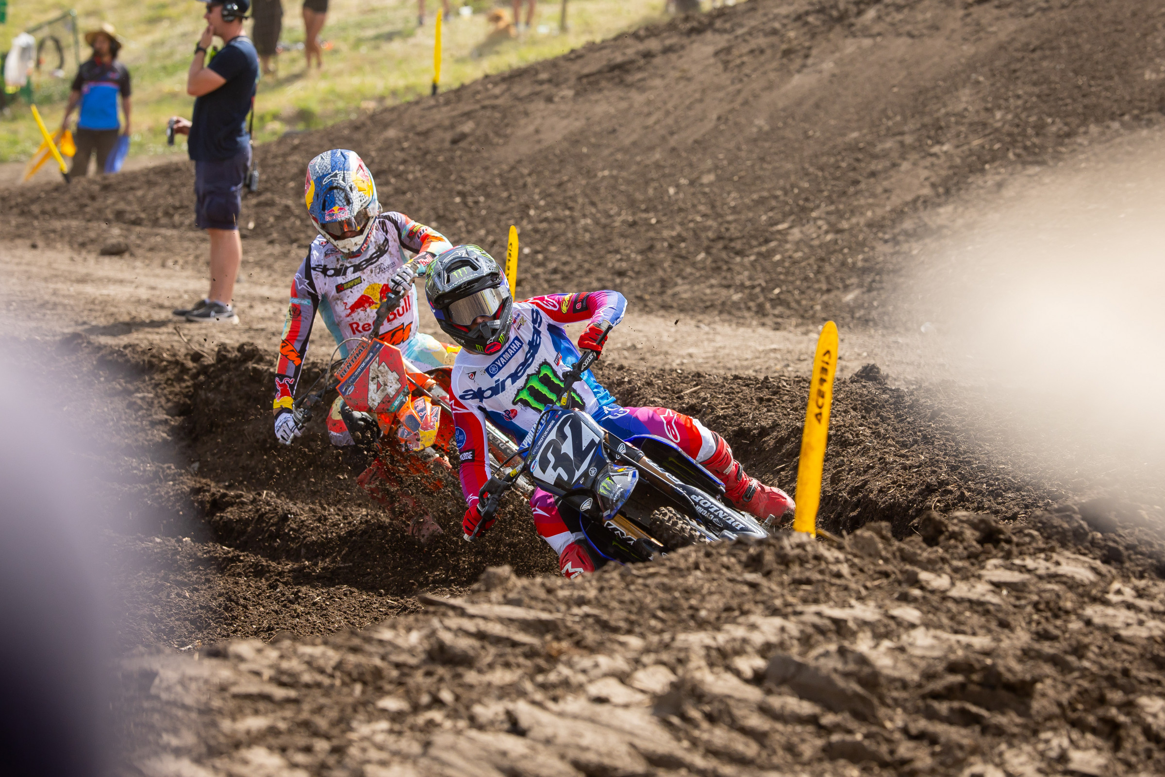 Cooper With Chase Sexton all over him.