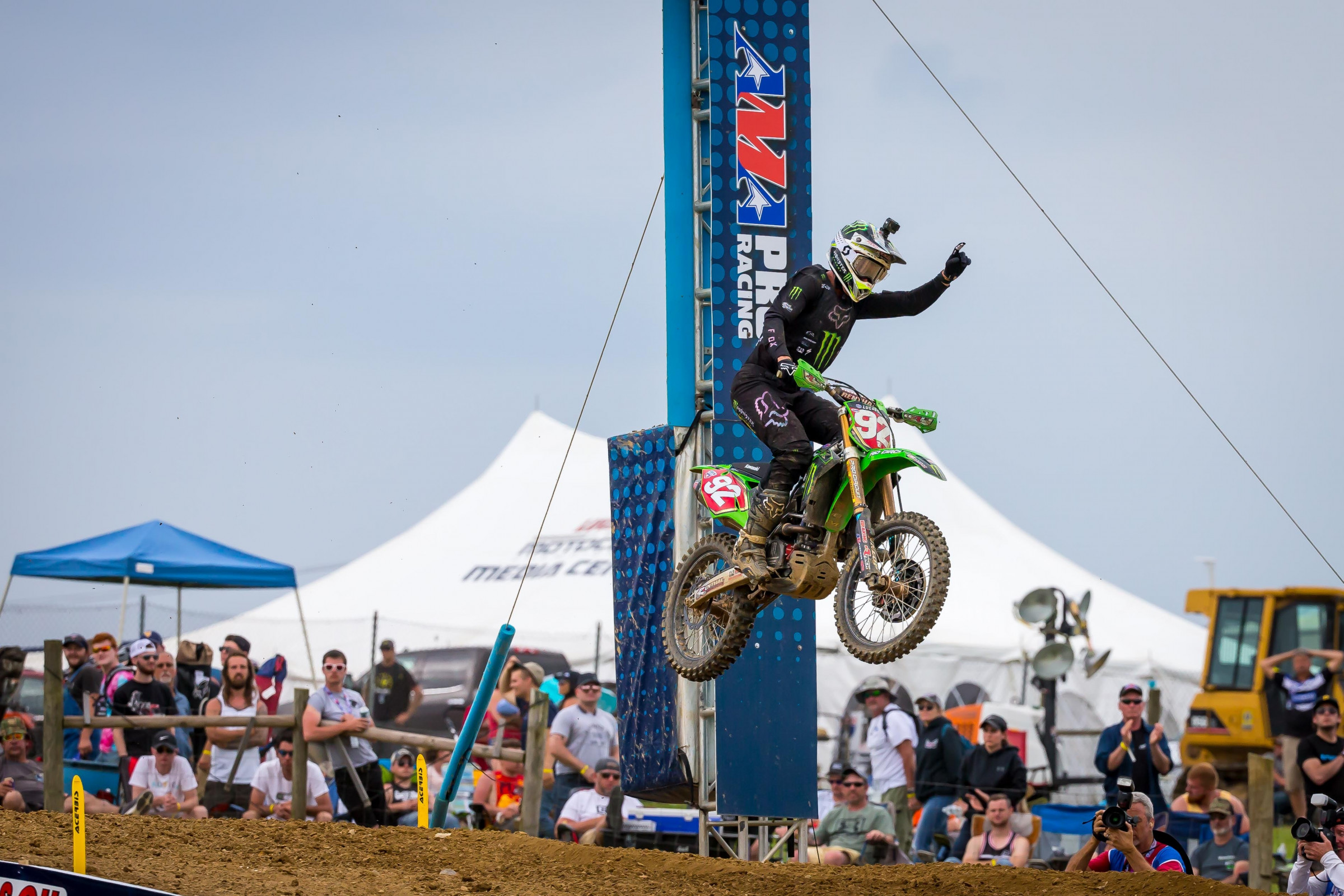 Cianciarulo taking the moto two and overall win at the 2019 High Point National. After a tough way to lose the 250SX West Region Monster Energy AMA Supercross Championship, Cianciarulo came out swinging for Pro Motocross.