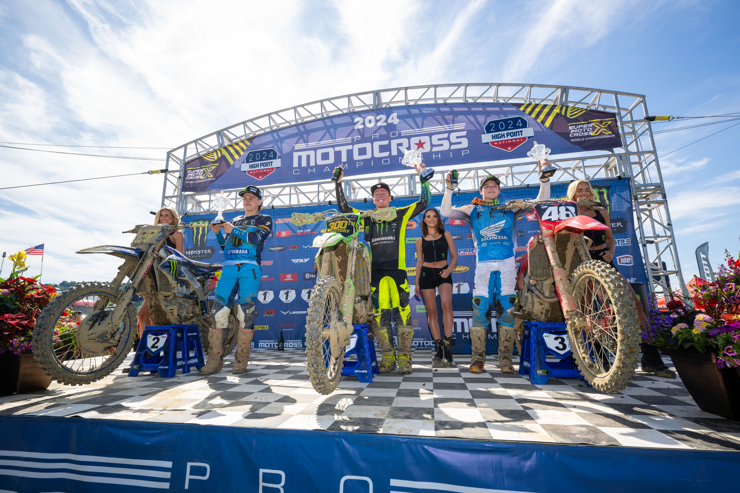 The 250 Class overall podium.