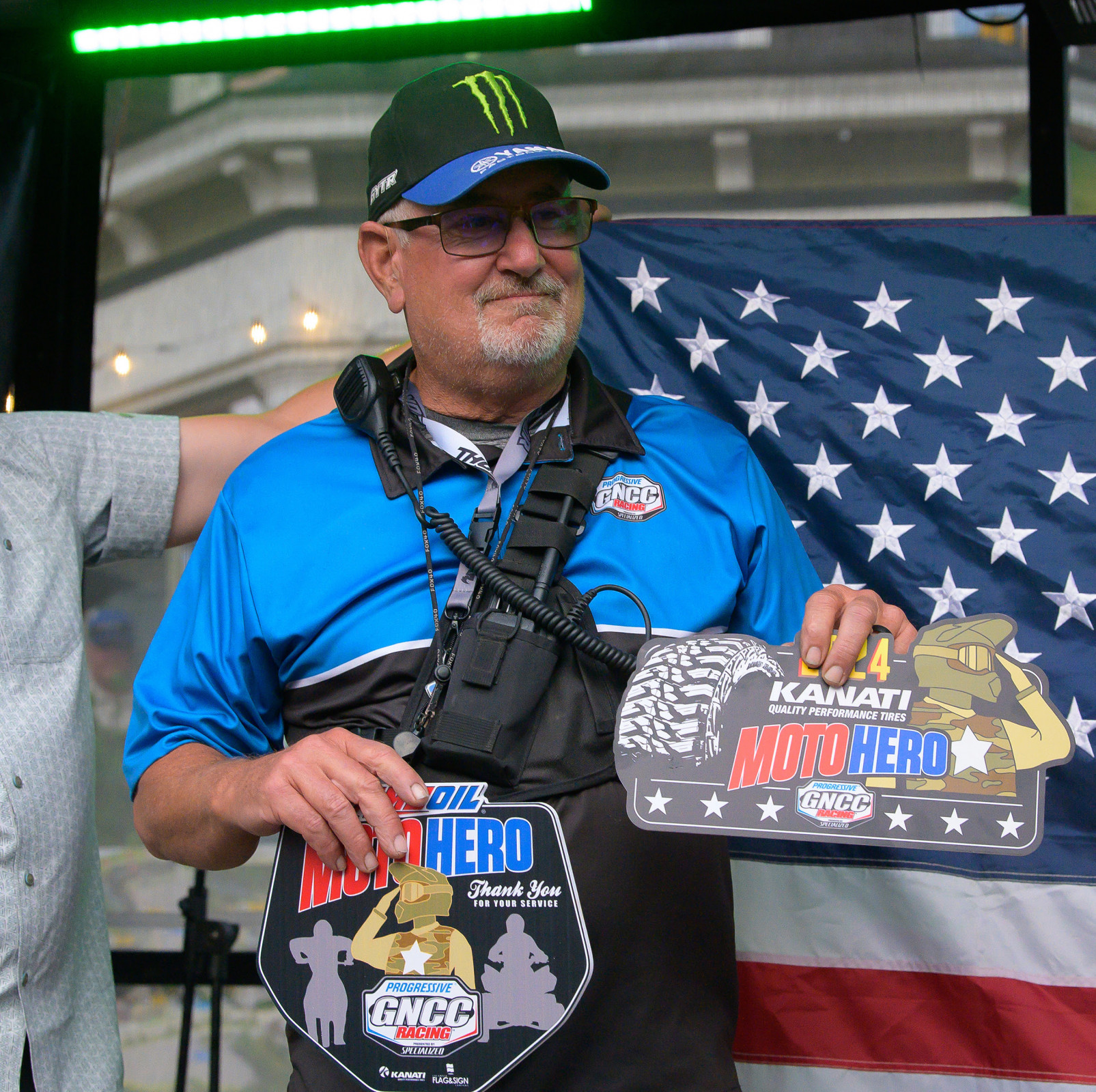 George Murphy was honored as the Yamaha Racing Snowshoe AMSOIL Moto Hero.