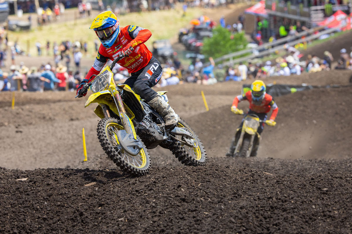 Shane McElrath (12) and Kyle Chisholm (11) spearhead Suzuki's 450 Class efforts at Twisted Tea Suzuki Presented by Progressive Insurance.