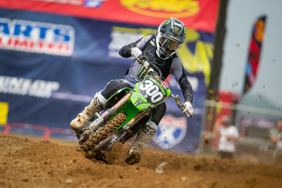 Monster Energy Kawasaki Team Green's Drew Adams captured the 2023 SMX 250 World All-Stars title and has remained a fixture atop the amateur ranks with a runner-up effort at the Supercross Futures Final.