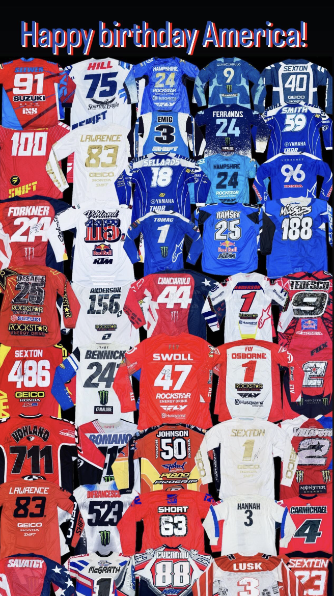 Josh Gagnon made this American flag tribute out of some of his vast jersey collection.