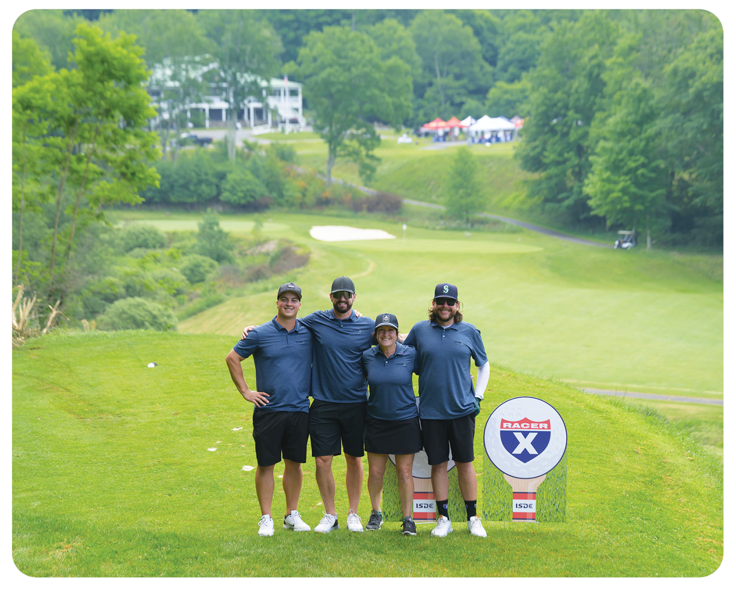 The non-winning Racer X team at the ISDE Team USA fundraiser golf tournament at Snowshoe.