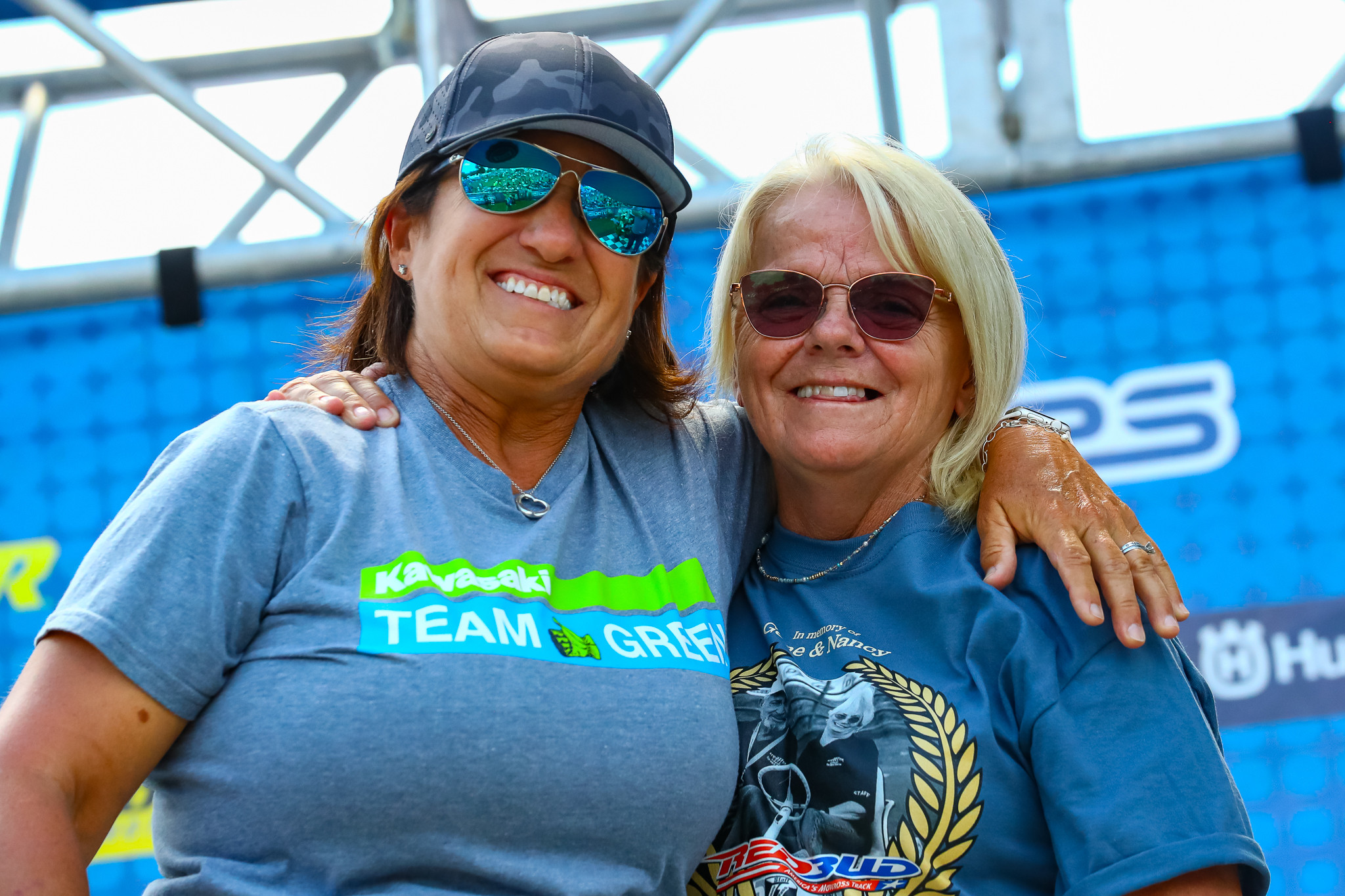 Mercedes Gonzalez and Lisa Akin-Wagner at the 2024 RedBud National earlier this month in Michigan.