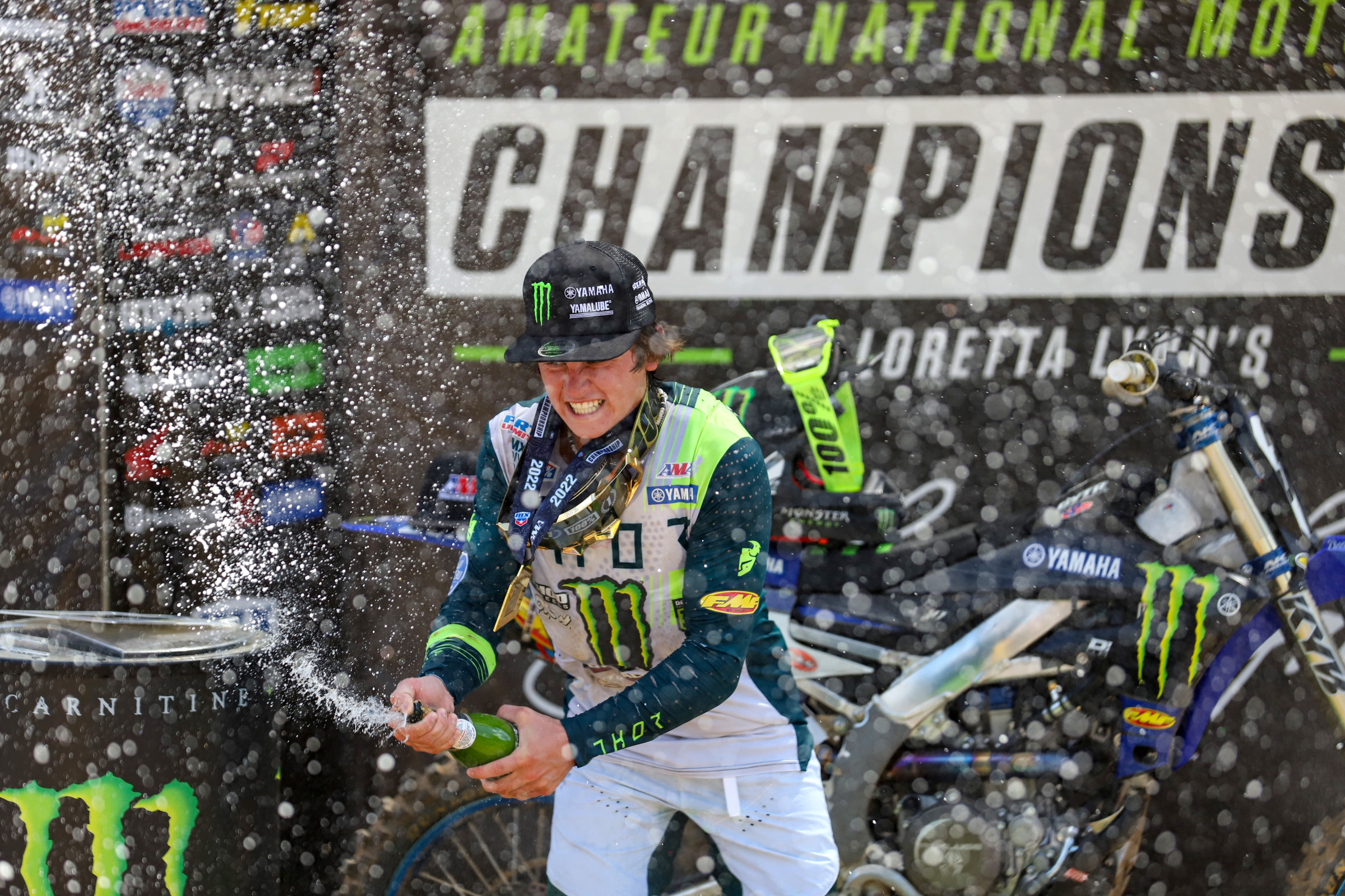 Haiden Deegan after winning the Schoolboy 2 (12-17) B-C in 2022, his last title at Loretta Lynn's Ranch.