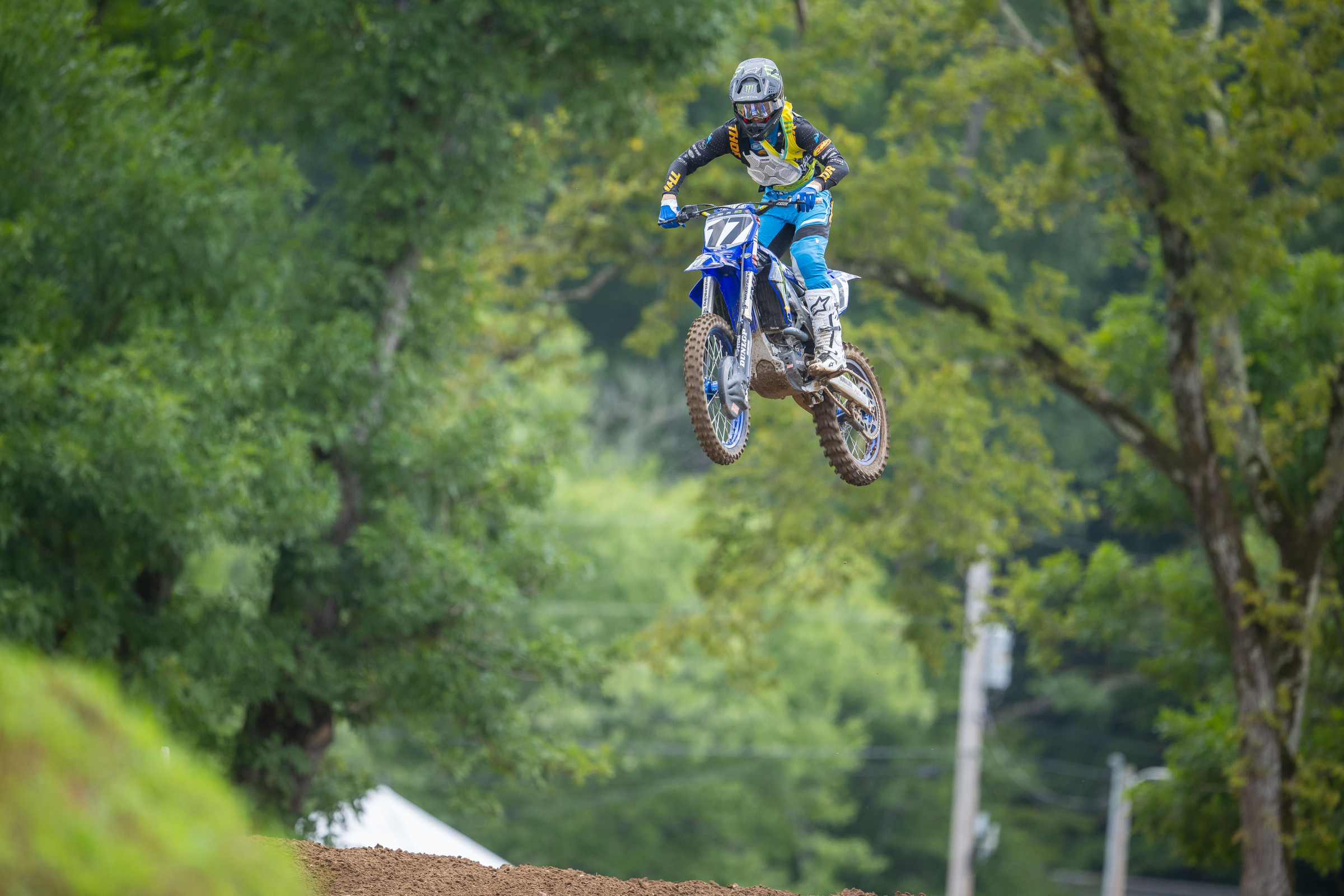 #17 Cole Davies (Yamaha) dominated the first 250 Pro Sport moto with a holeshot to checkers ride.