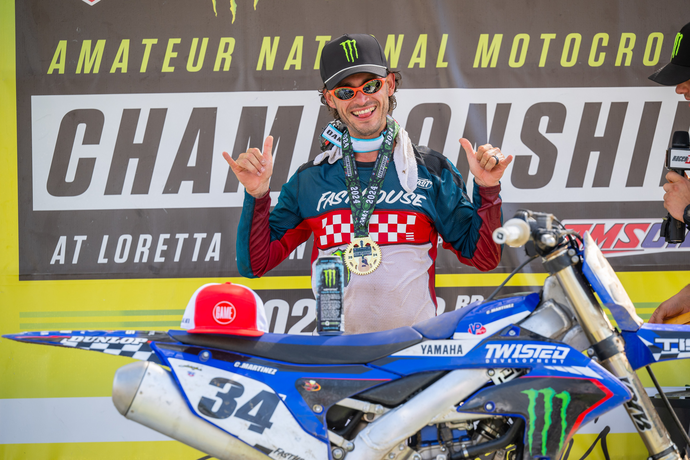 New bike, same rider. #34 Cole Martinez (Yamaha) wins Junior (25+) moto one.