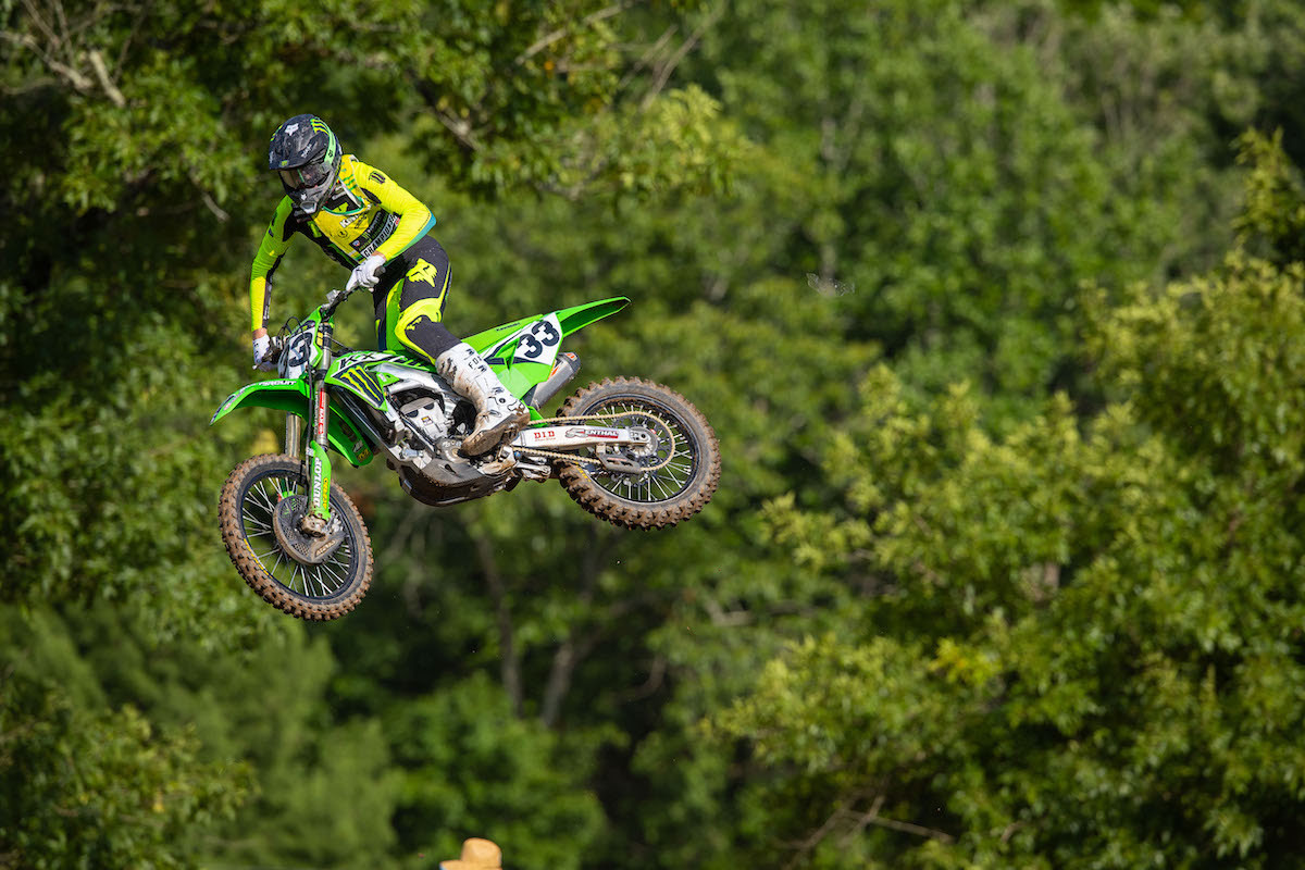 Drew Adams went two-for-two with moto wins on Wednesday.