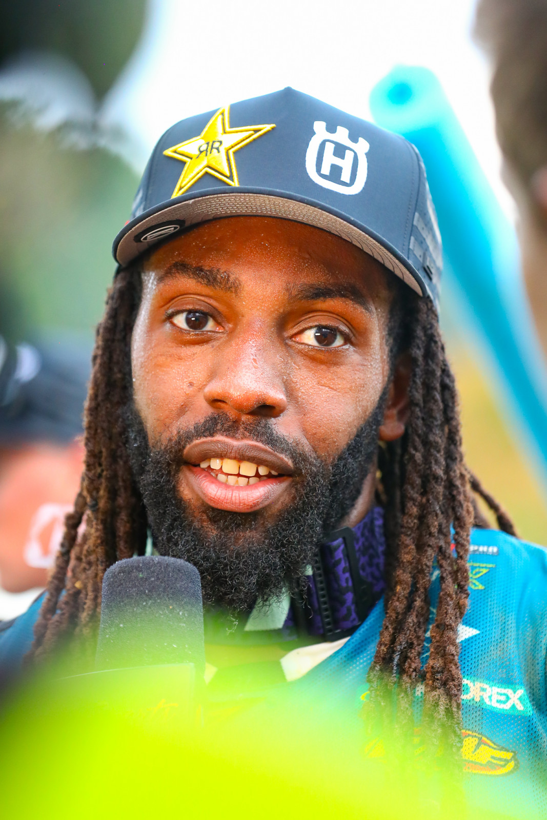 Malcolm Stewart talking with Adam Cianciarulo after the second moto on Saturday.