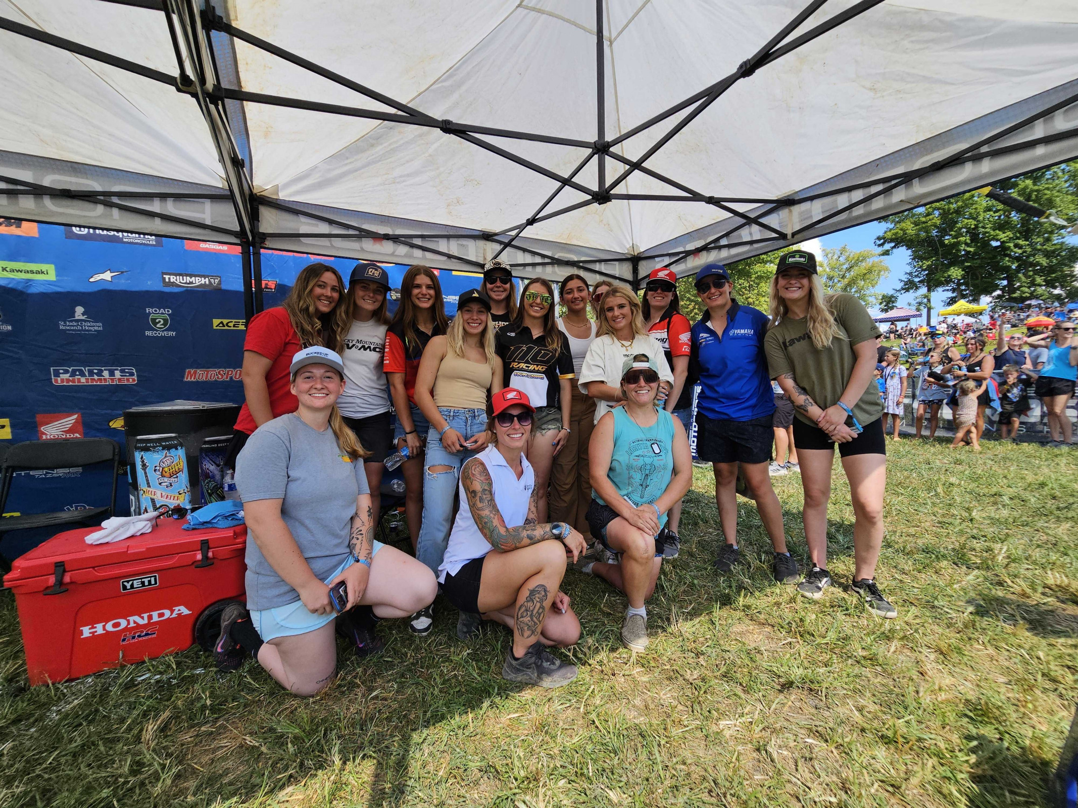 WMX group photo on Saturday during the Pro Motocross race.