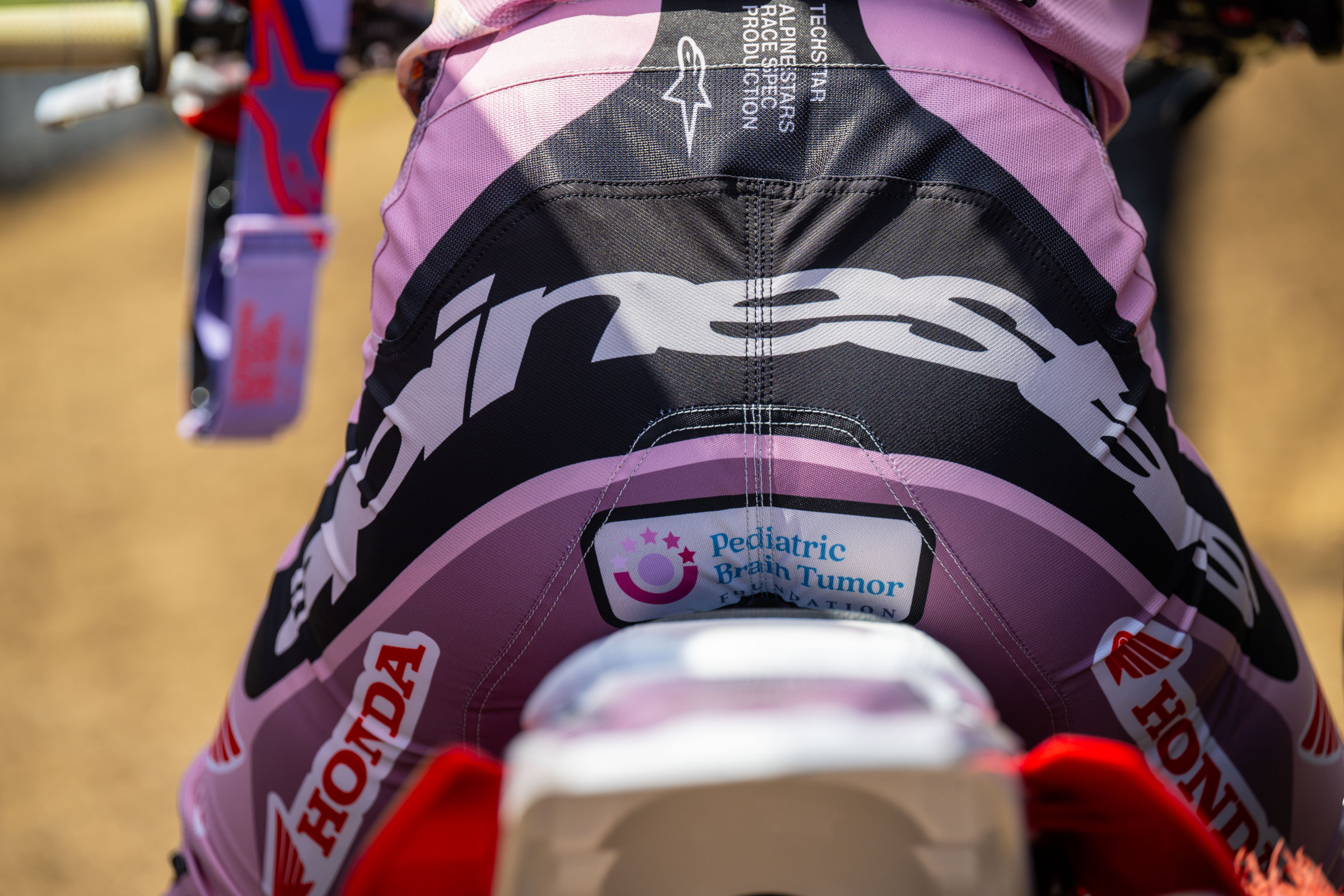 Hunter Lawrence's butt patch.