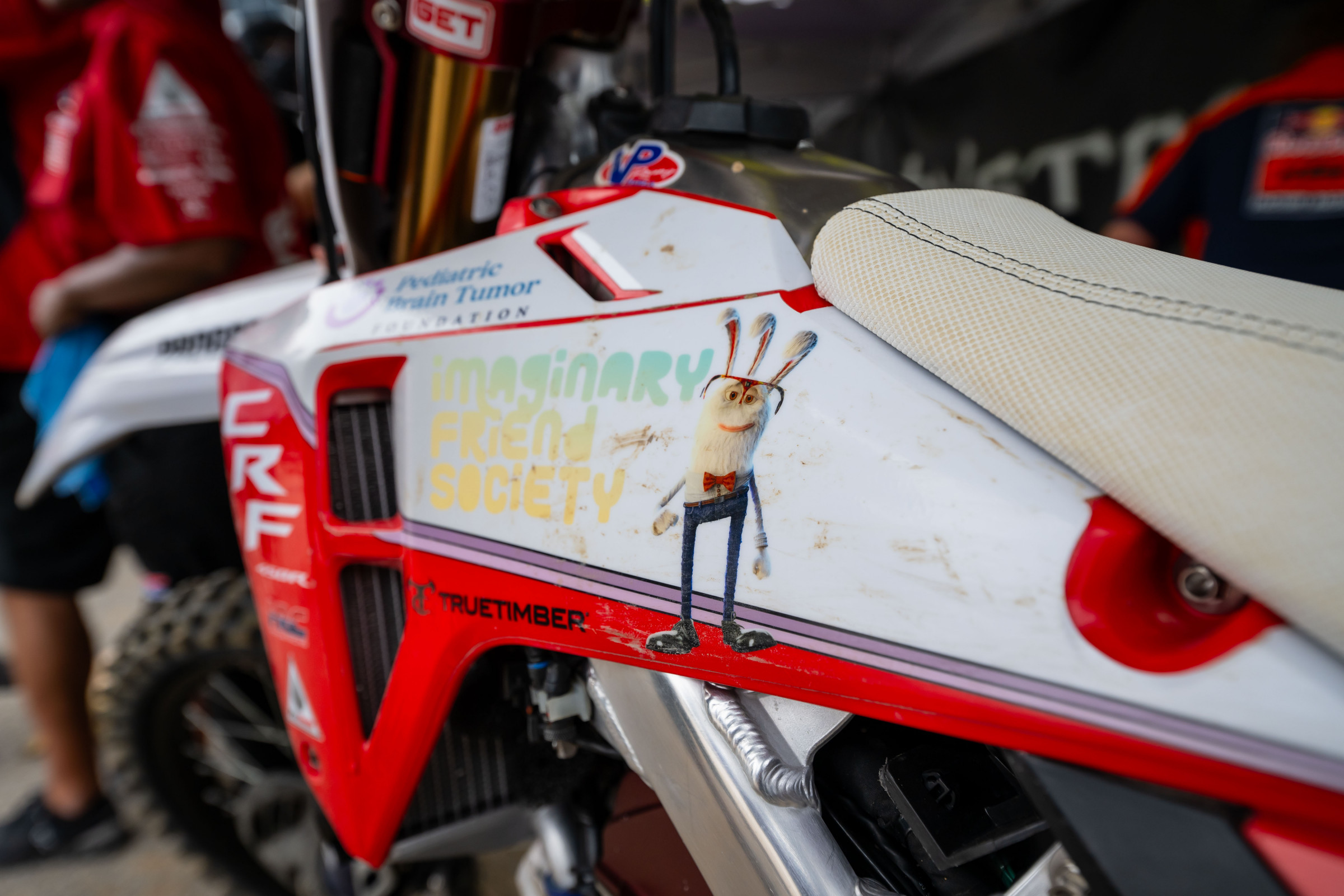 Charlie on Hunter Lawrence's bike.