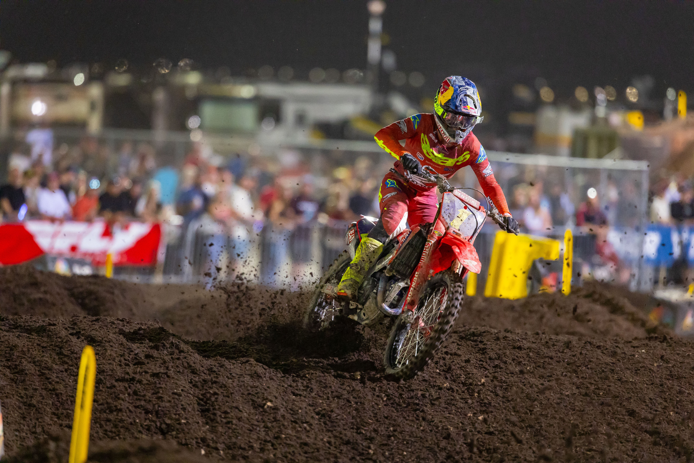 Honda has won the 450 overall at all six SMX rounds held throughout history. Jett has four wins, Hunter has one and Chase Sexton won the first playoff race last year while racing for the brand,