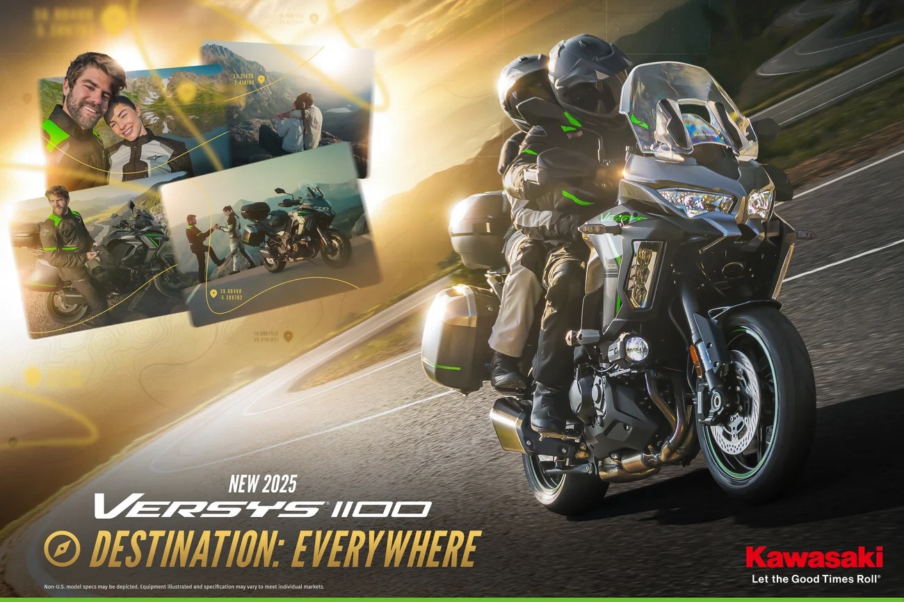 New 2025 Versys 1100 motorcycle.