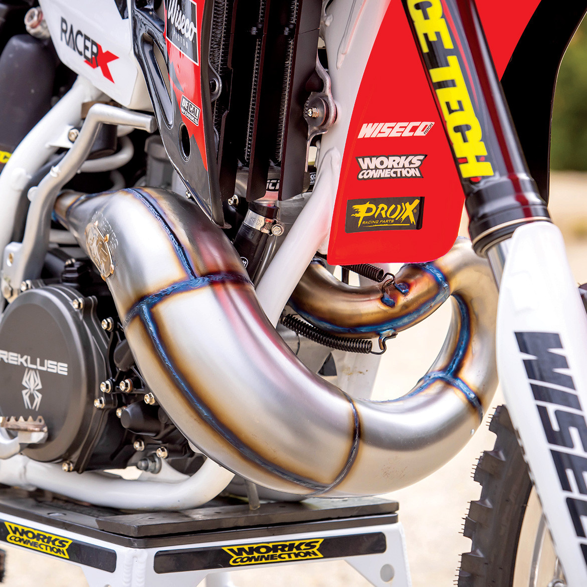 Closeup of 1996 Honda CR250R