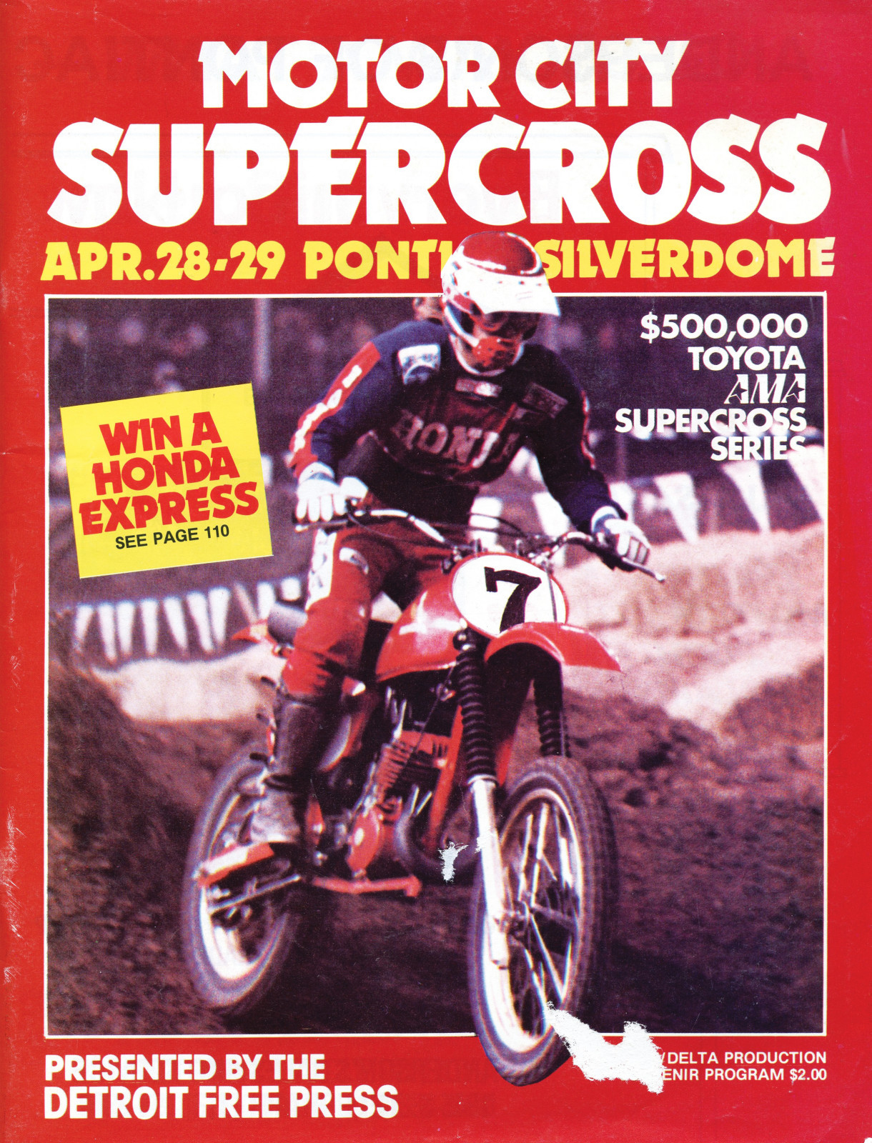 Doubleheader Motor City Supercross Program Pontiac Detroit img737