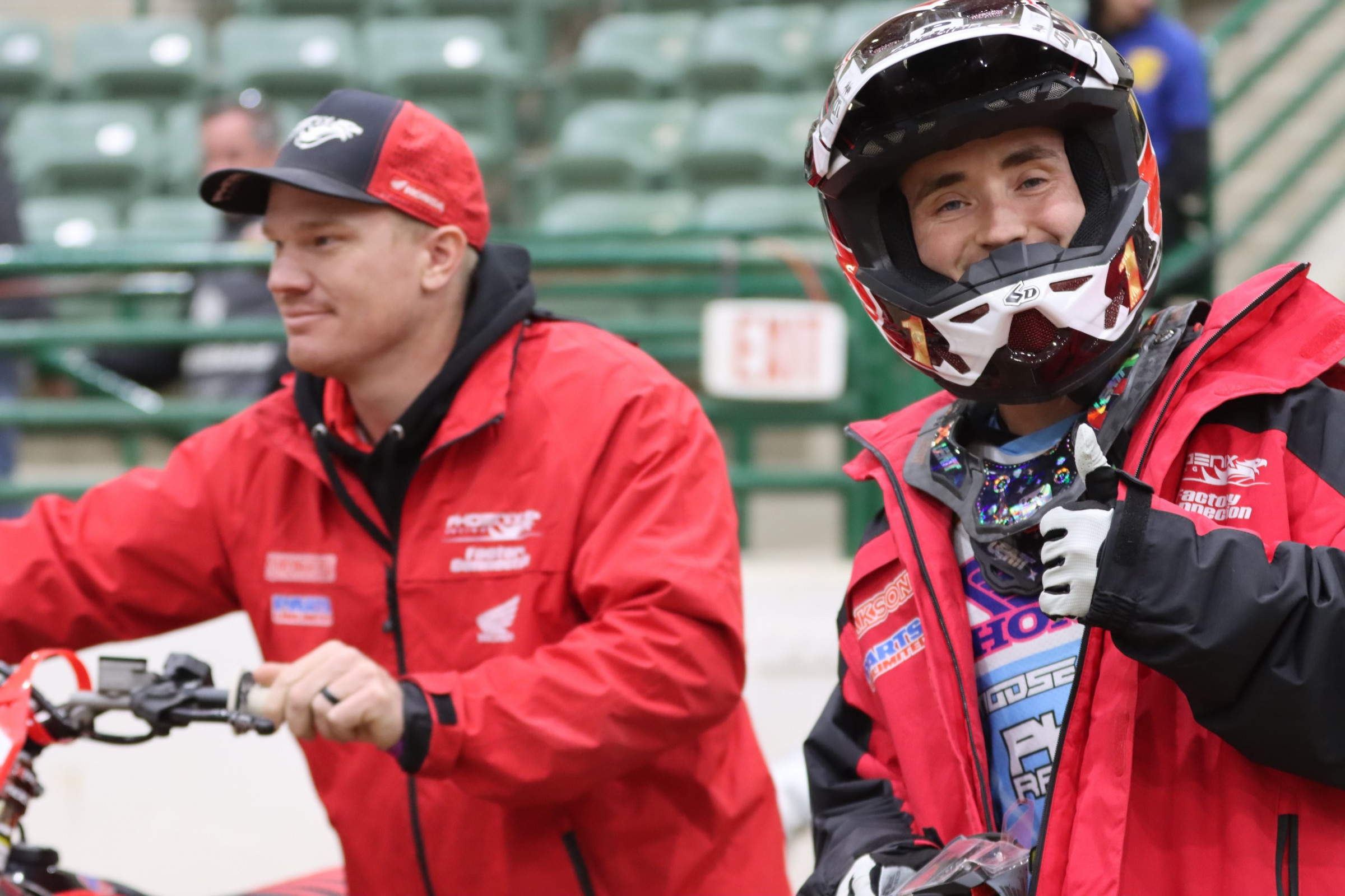 Kyle Peters and mechanic Heath Harrison.