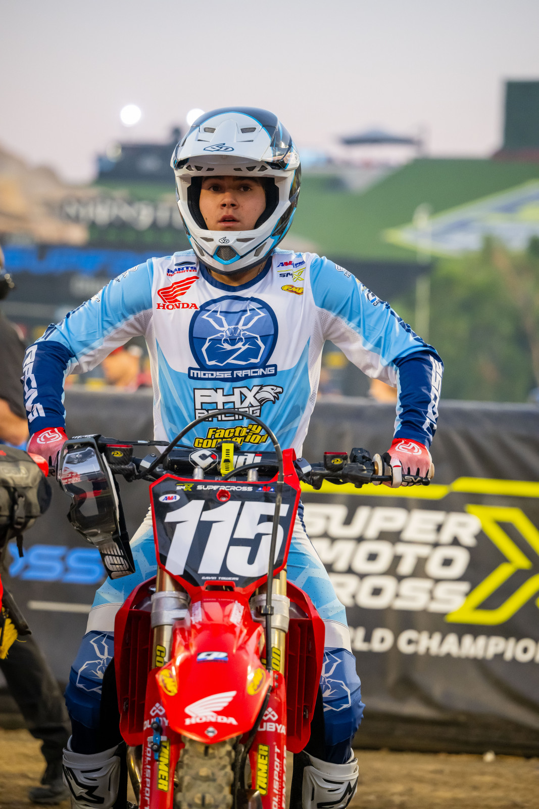 Gavin Towers ahead of his first supercross race.