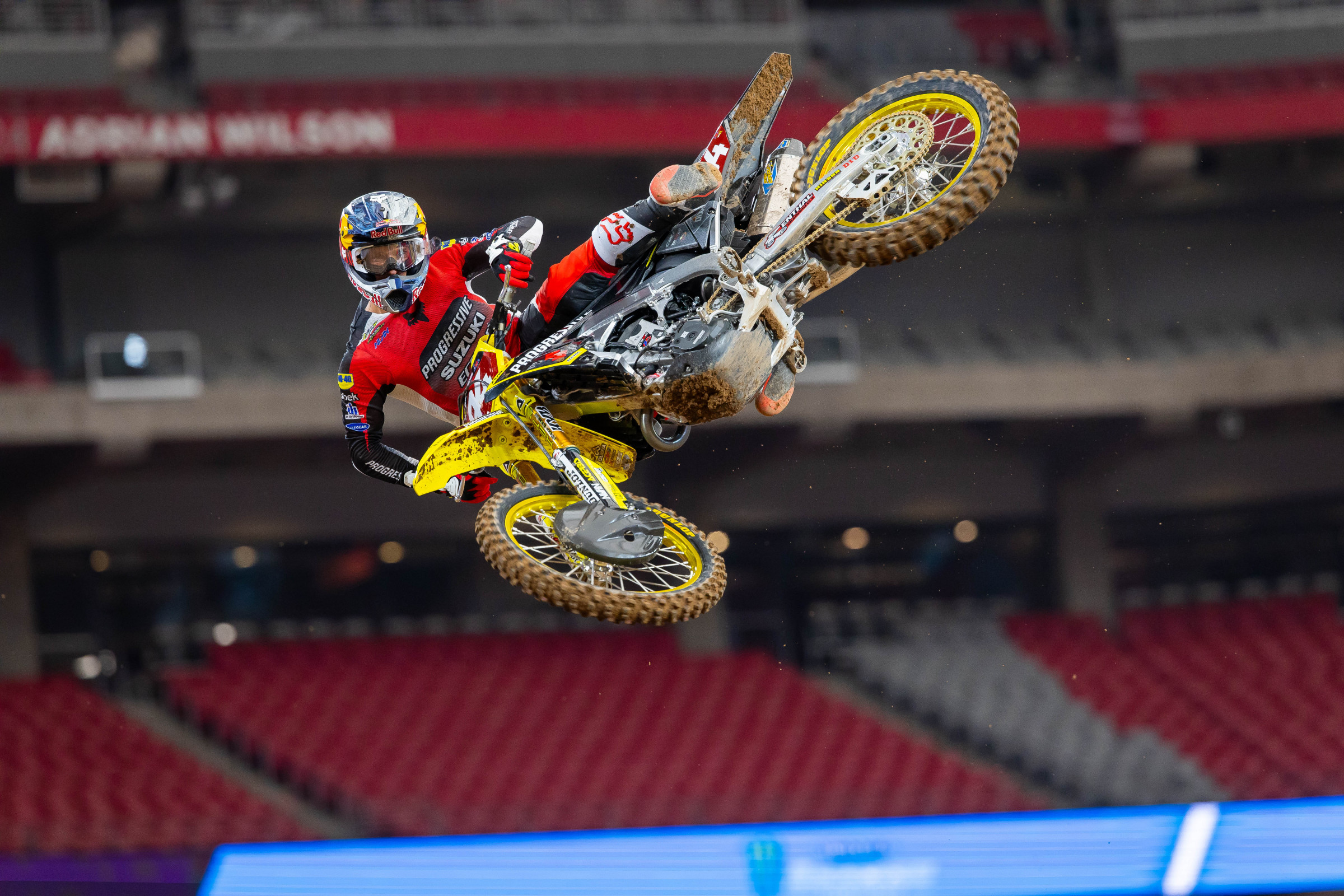 Ken Roczen with the red plate in Glendale.