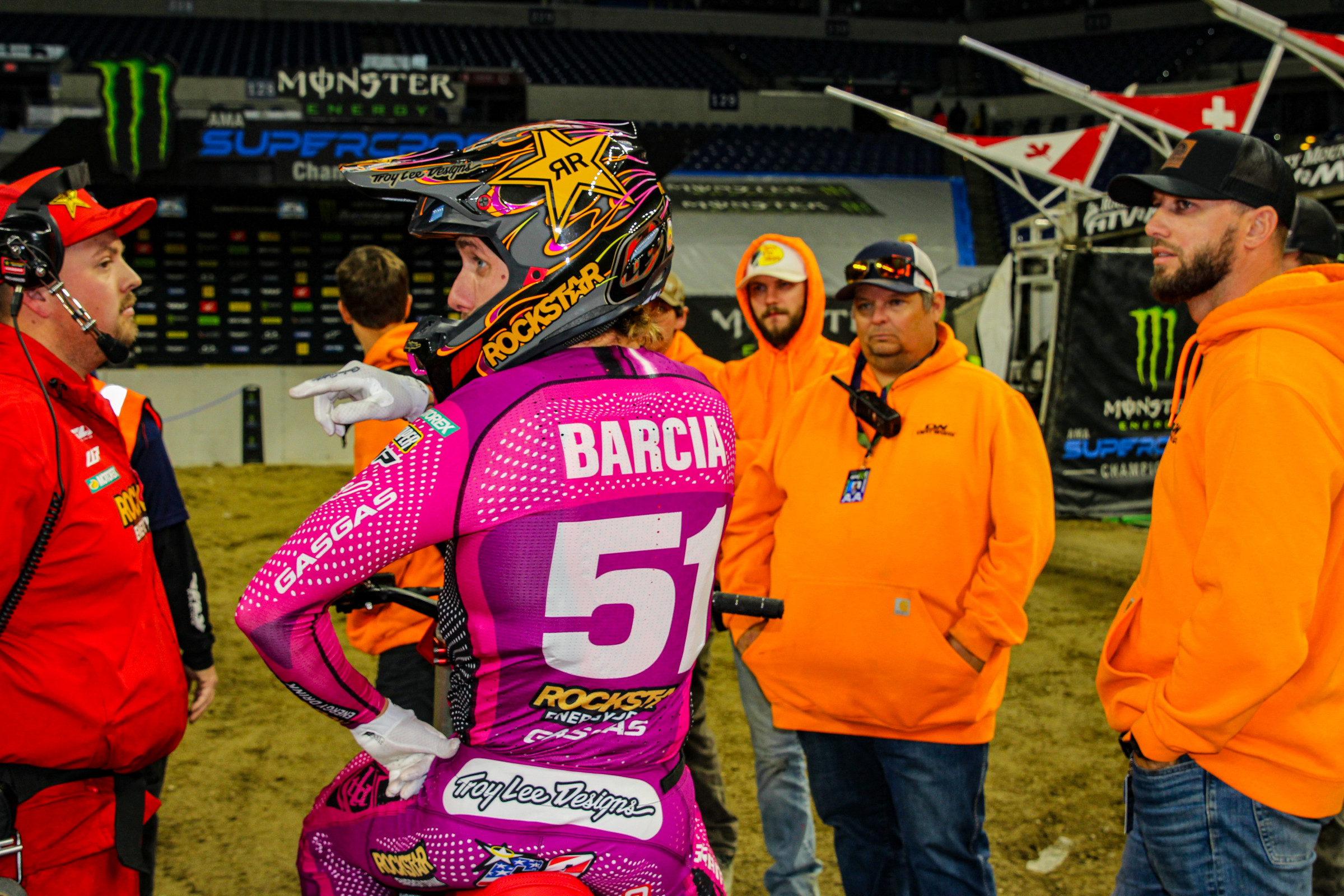 Justin Barcia talks with the Dirt Wurx boys.