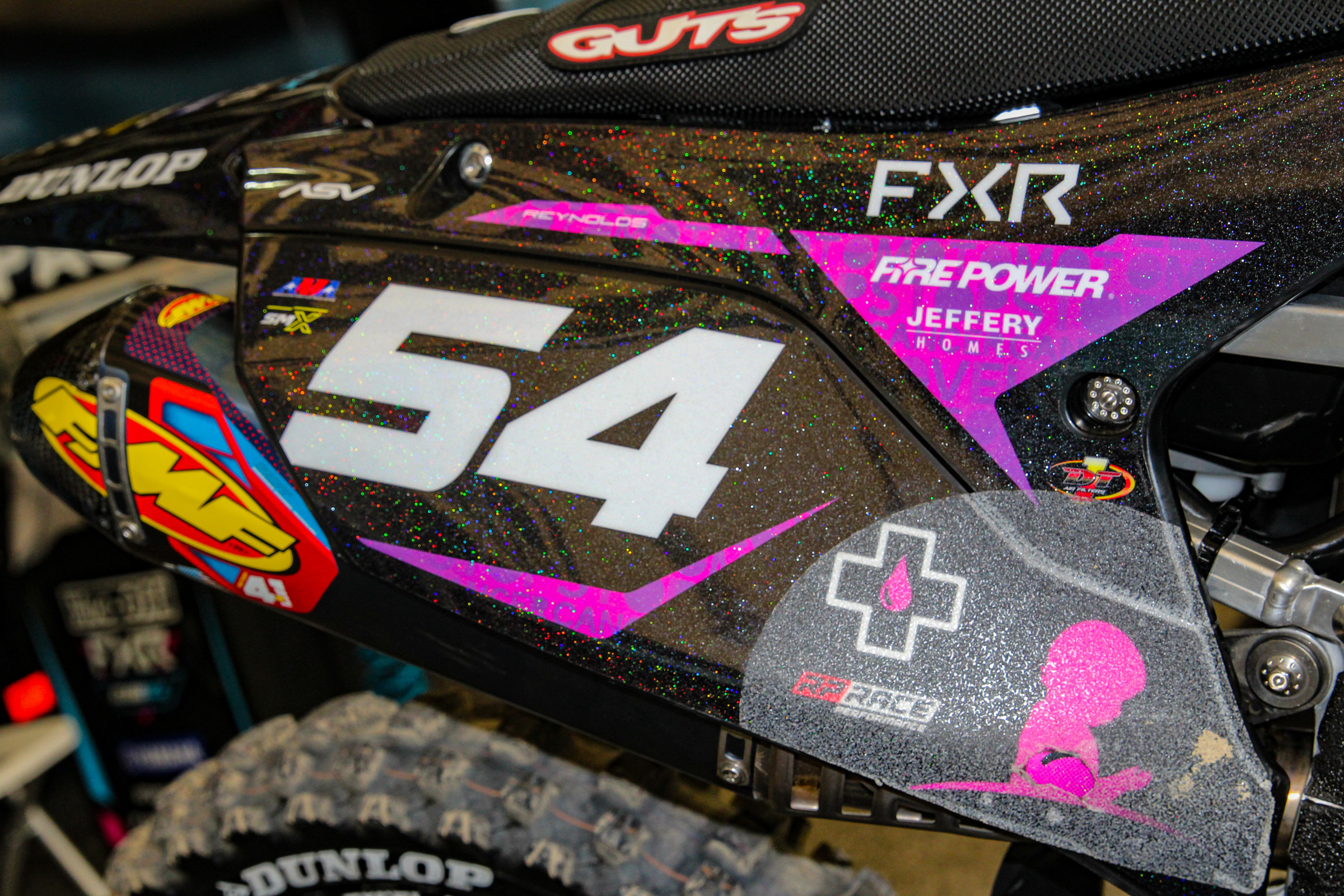 Jett Reynolds' Yamaha YZ250F with St. Jude Love Moto Stop Cancer graphics.